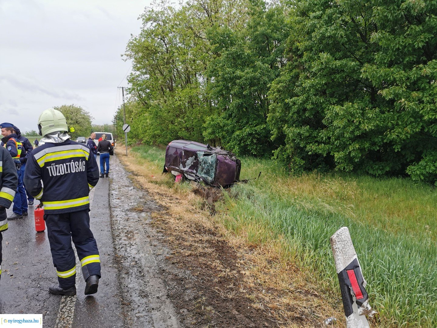 Súlyos baleset Nyíregyháza és Nagycserkesz között