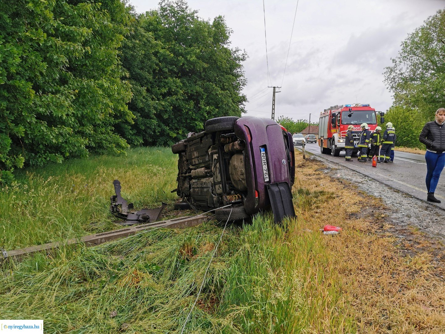 Súlyos baleset Nyíregyháza és Nagycserkesz között