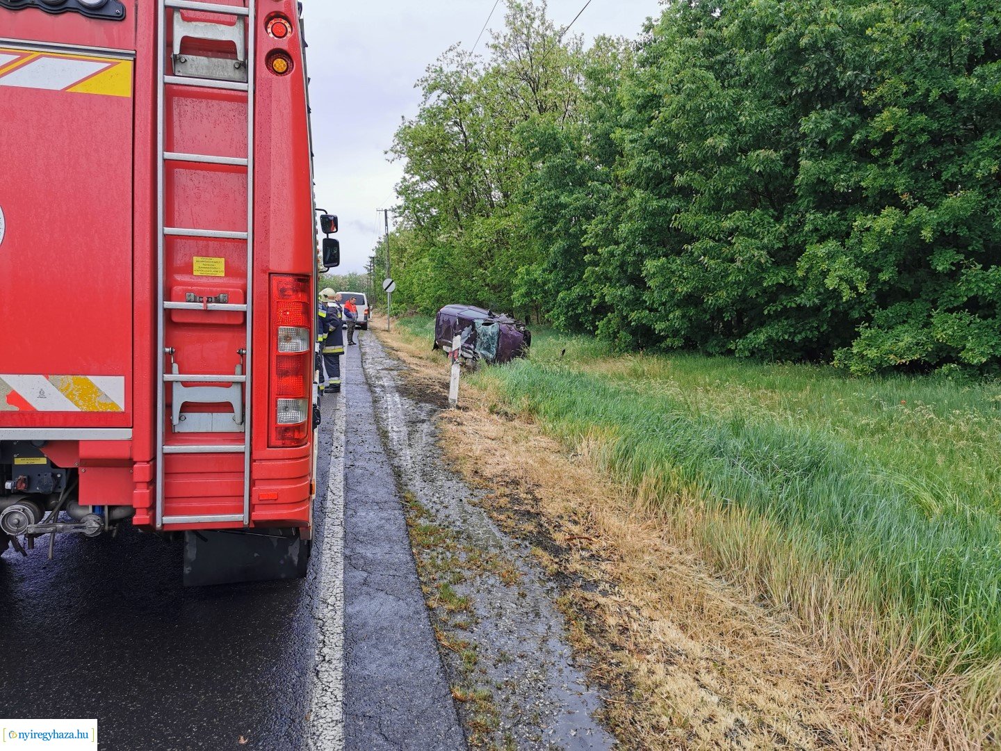 Súlyos baleset Nyíregyháza és Nagycserkesz között