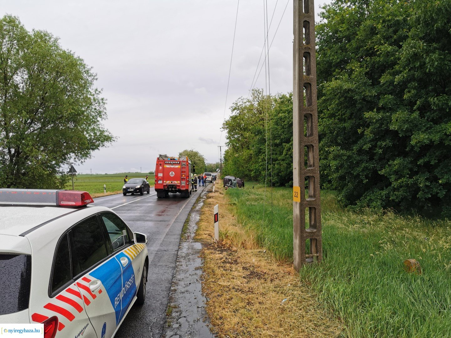 Súlyos baleset Nyíregyháza és Nagycserkesz között