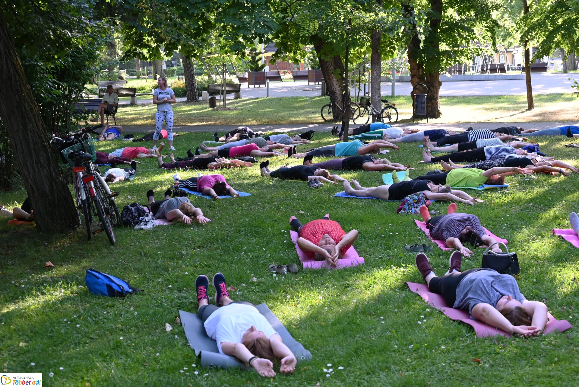 Szabadtéri gerinctorna Sóstón - a foglakozást mindenki ingyenesen látogathatja