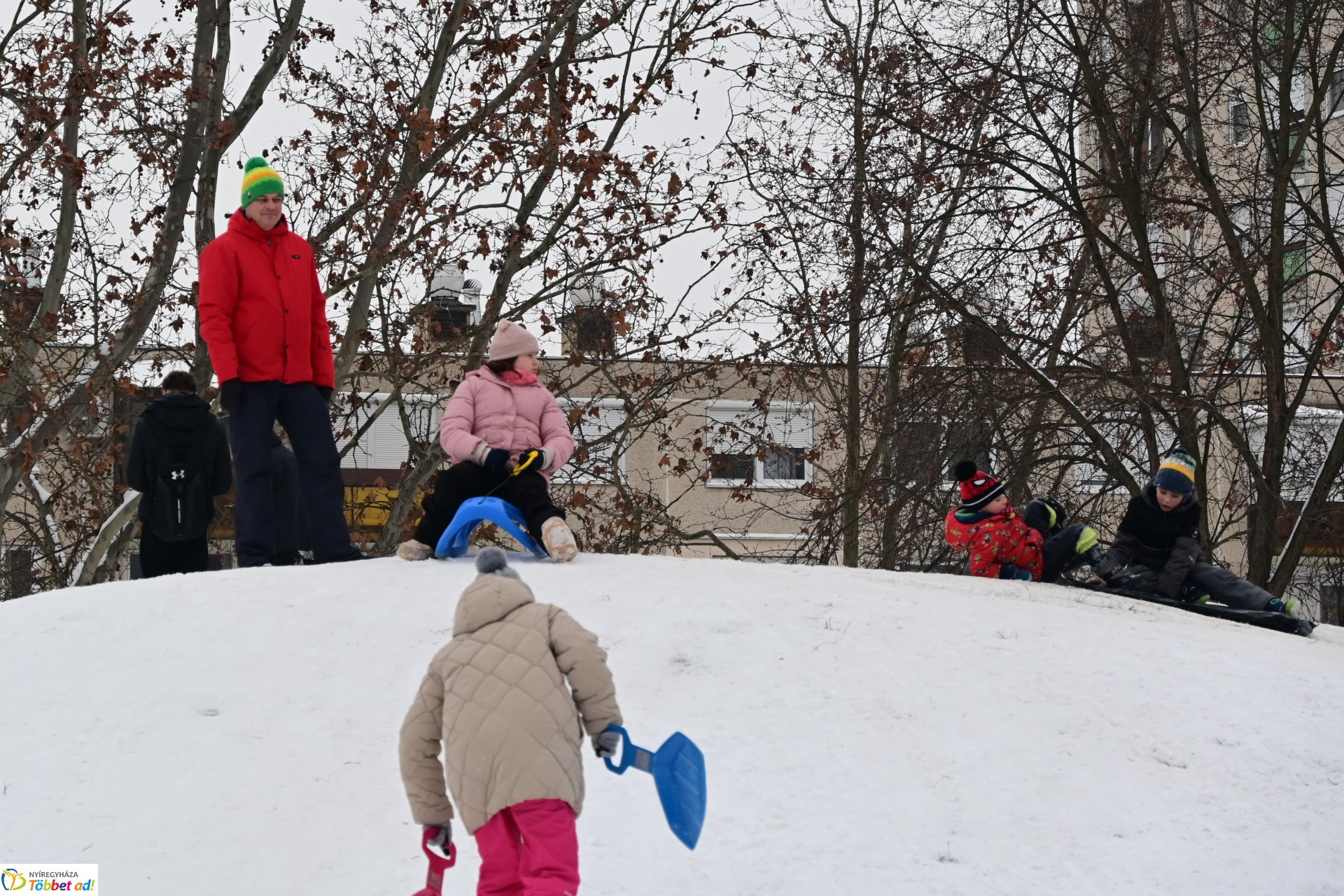 Szánkózás a Robinson-dombon