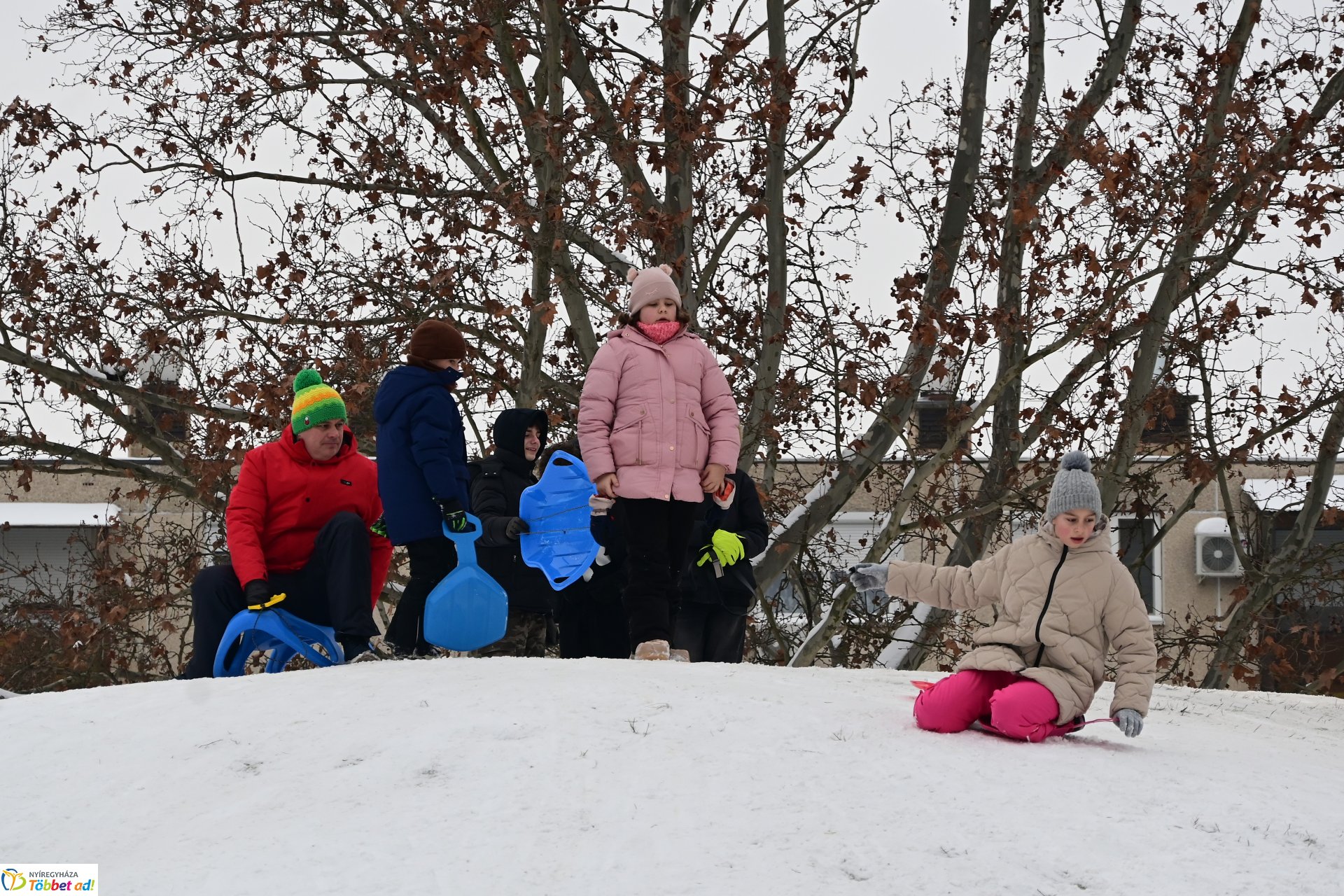 Szánkózás a Robinson-dombon