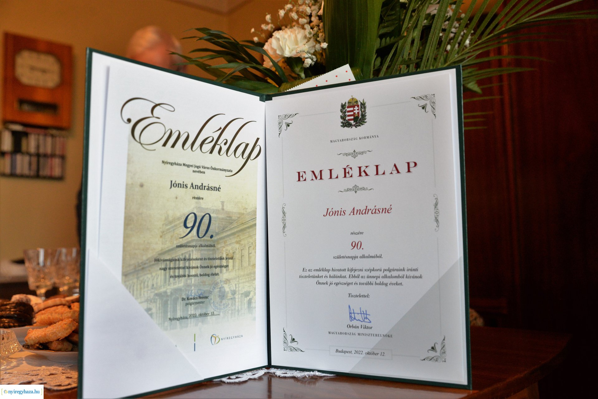 Szépkorú Jónis Andrásné köszöntése