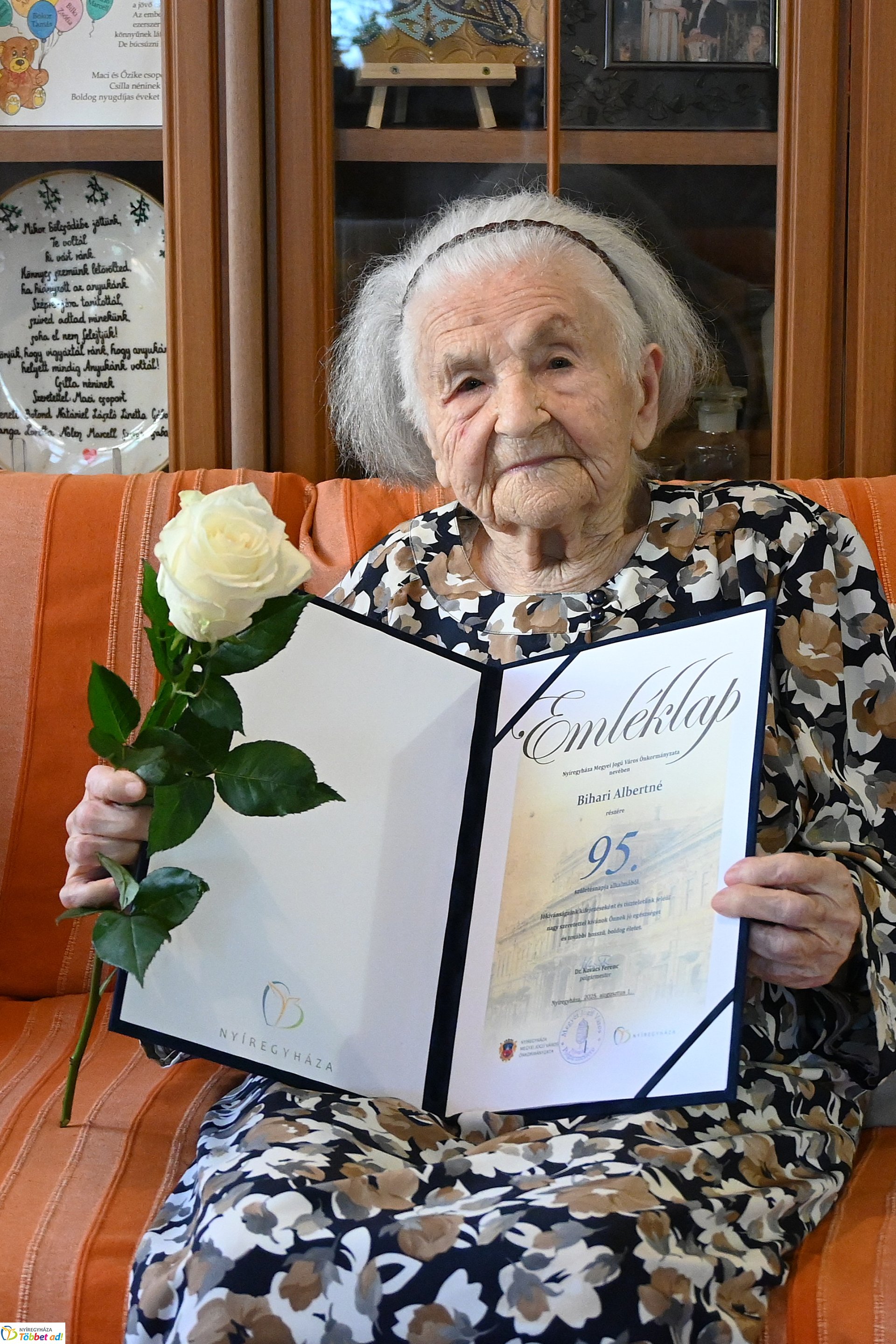 Szépkorú köszöntés - Bihari Albertné 95 éves