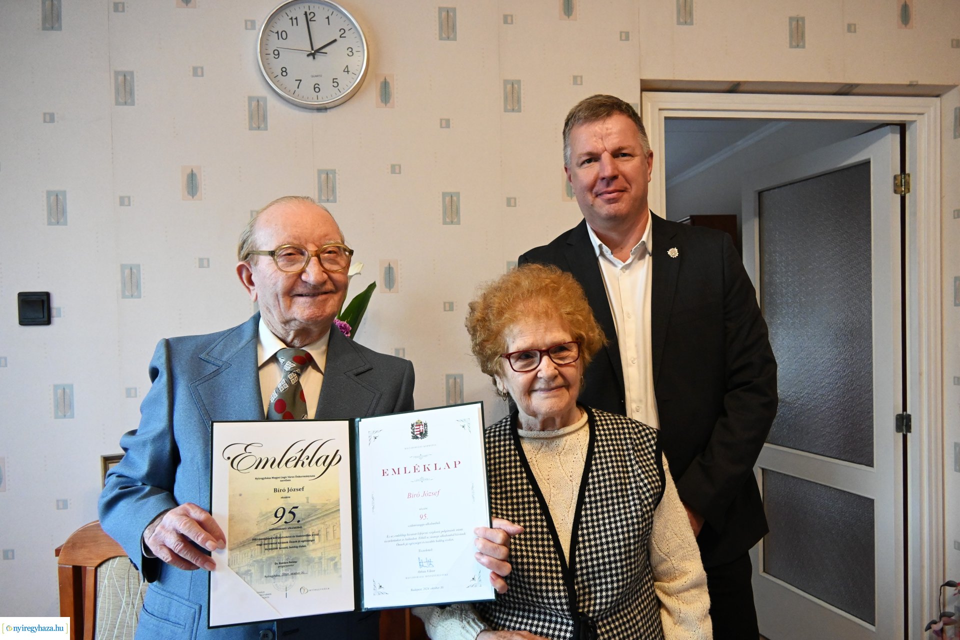 Szépkorú köszöntés - Bíró József 95 éves