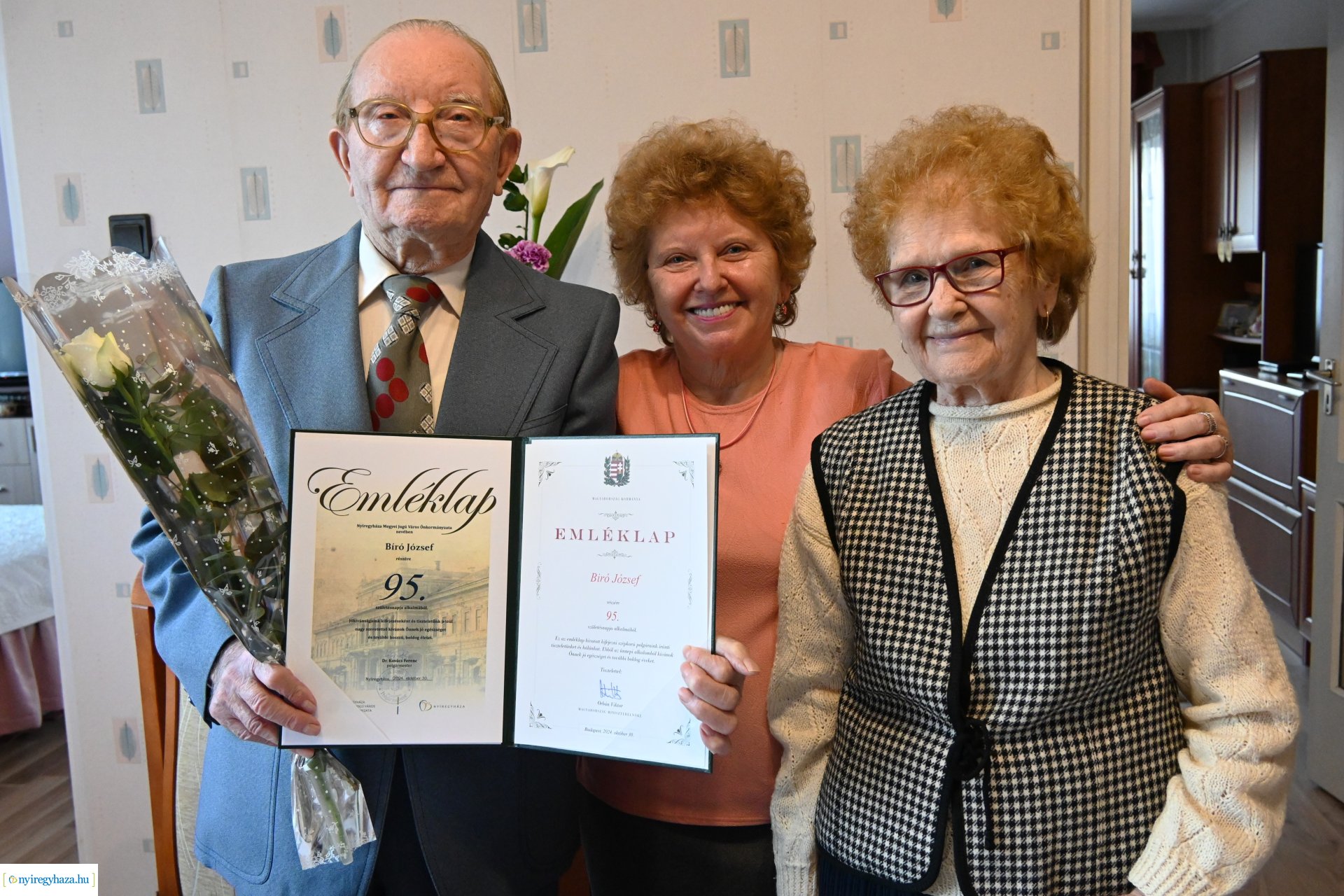 Szépkorú köszöntés - Bíró József 95 éves