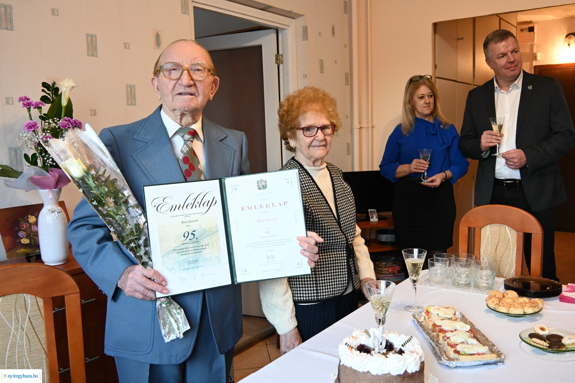 Szépkorú köszöntés - Bíró József 95 éves