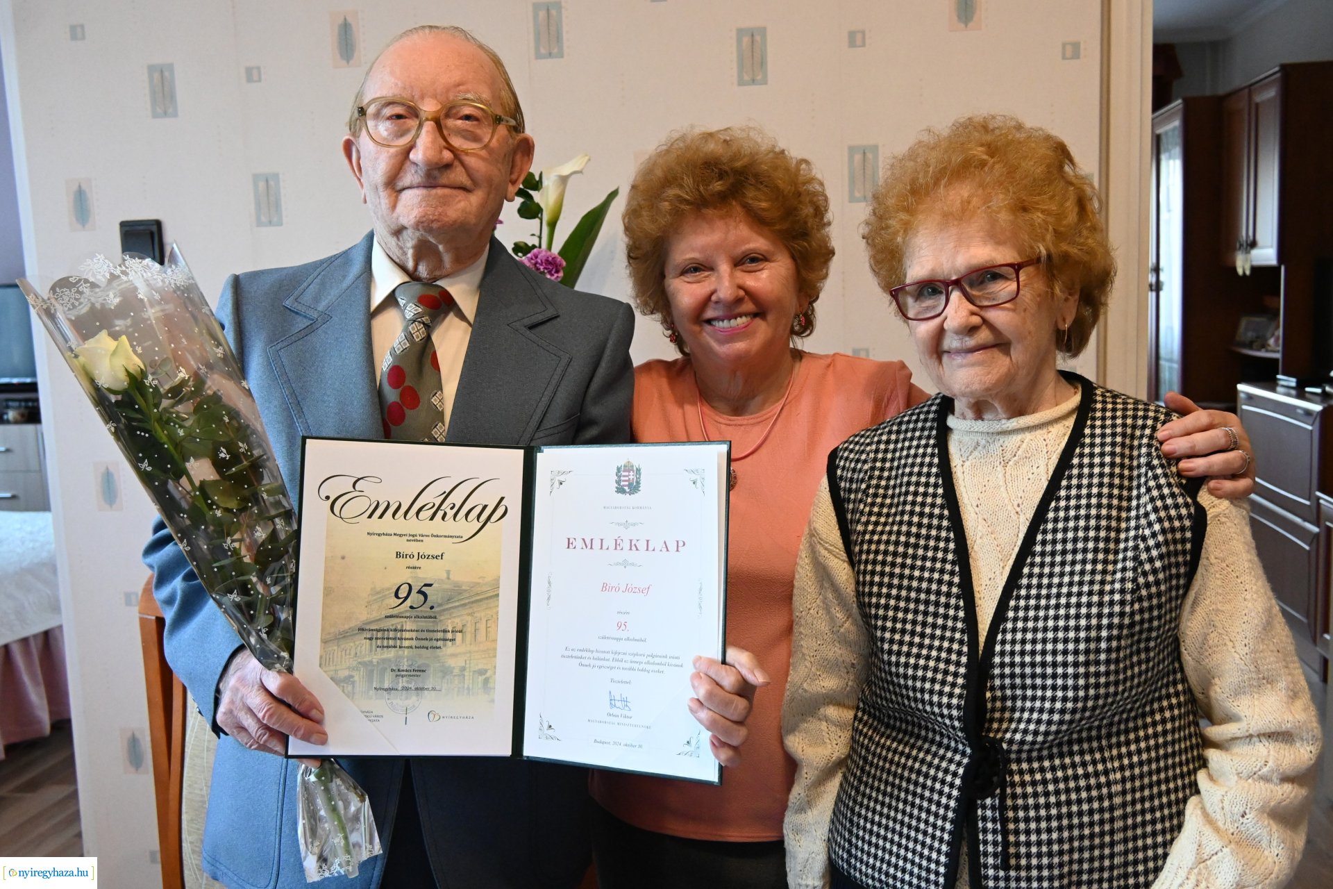 Szépkorú köszöntés - Bíró József 95 éves