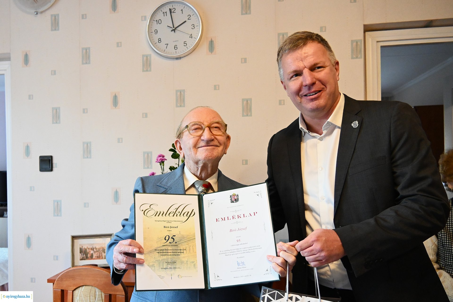 Szépkorú köszöntés - Bíró József 95 éves