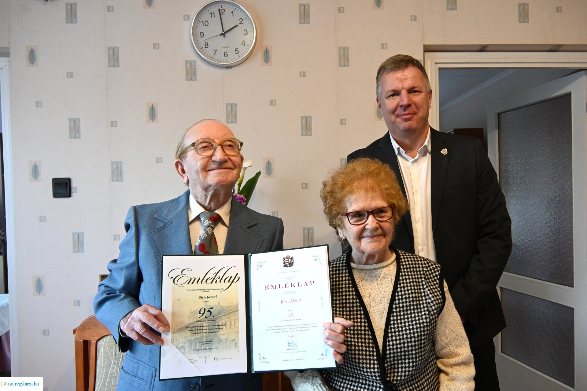 Szépkorú köszöntés - Bíró József 95 éves
