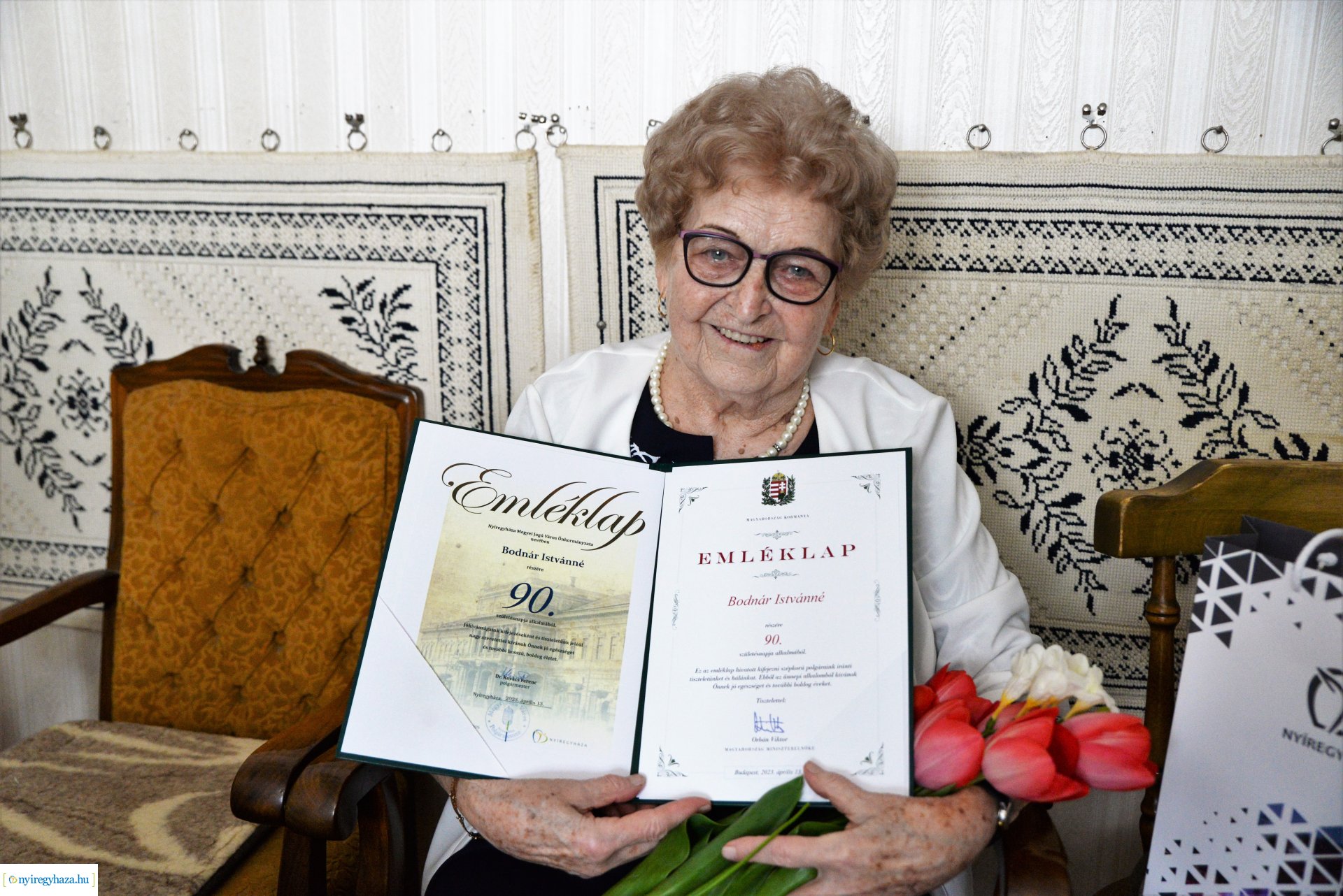 Szépkorú köszöntés - Bodnár Istvánné 90 éves