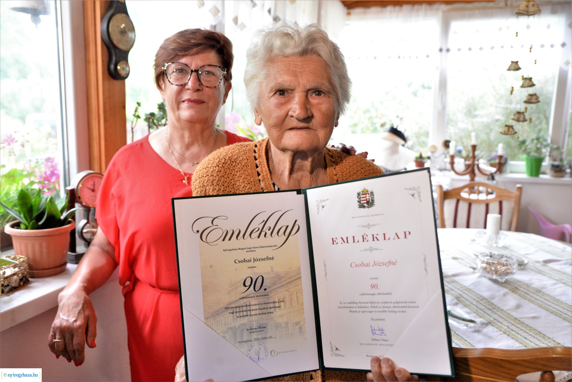 Szépkorú köszöntés - Csobai Józsefné 90 éves
