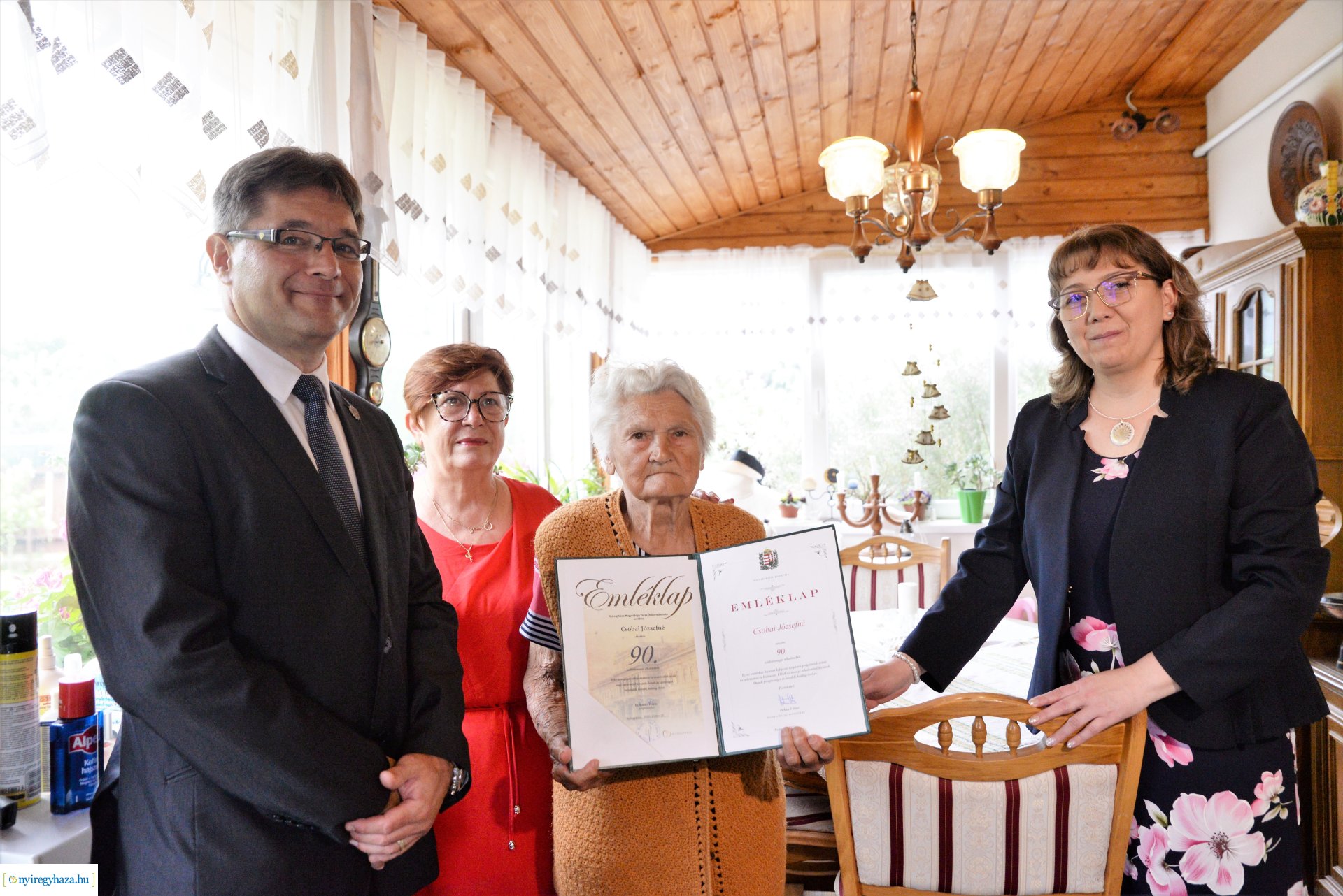 Szépkorú köszöntés - Csobai Józsefné 90 éves