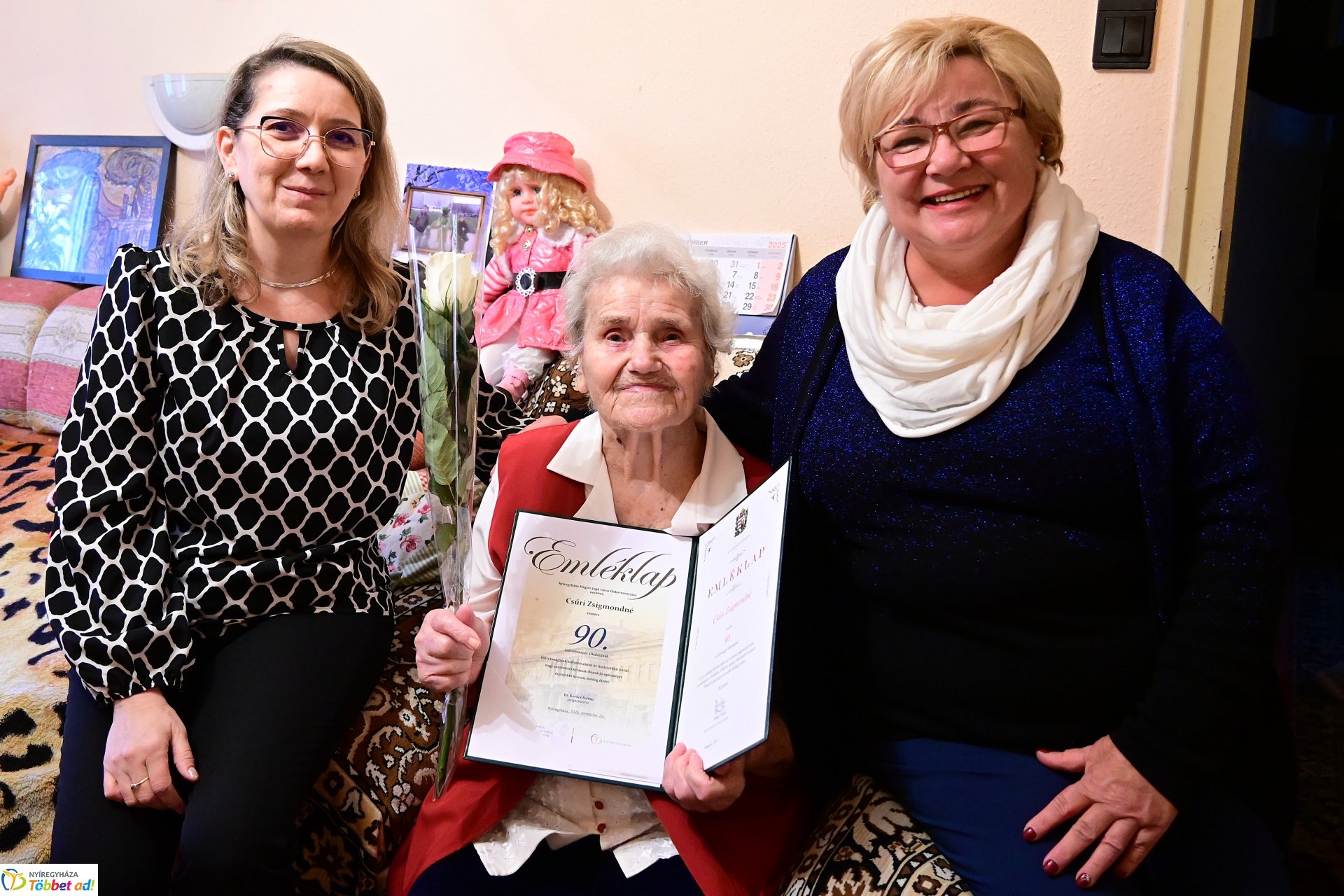 Szépkorú köszöntés - Csűri Zsigmondné 90 éves