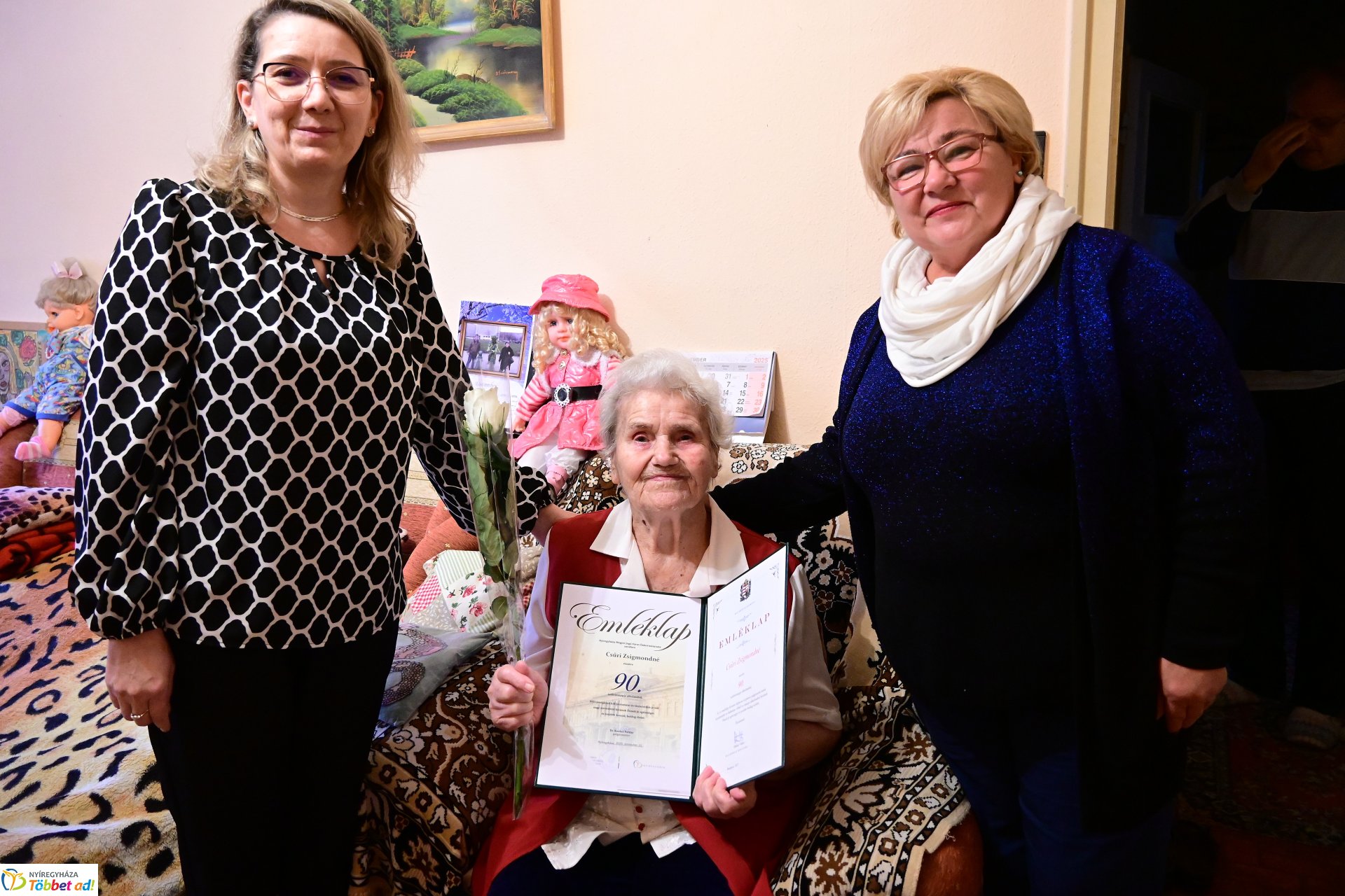 Szépkorú köszöntés - Csűri Zsigmondné 90 éves