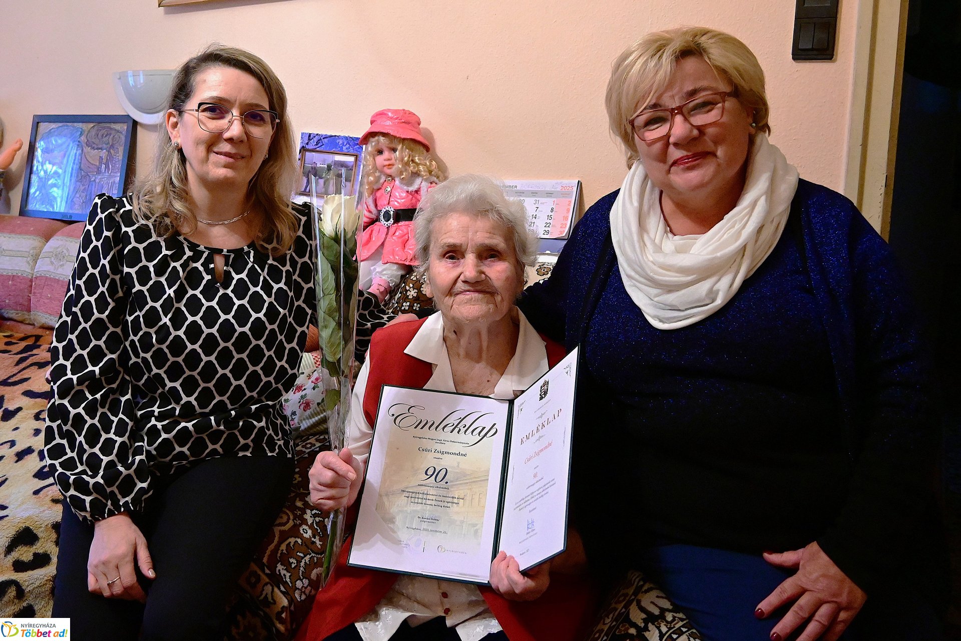 Szépkorú köszöntés - Csűri Zsigmondné 90 éves