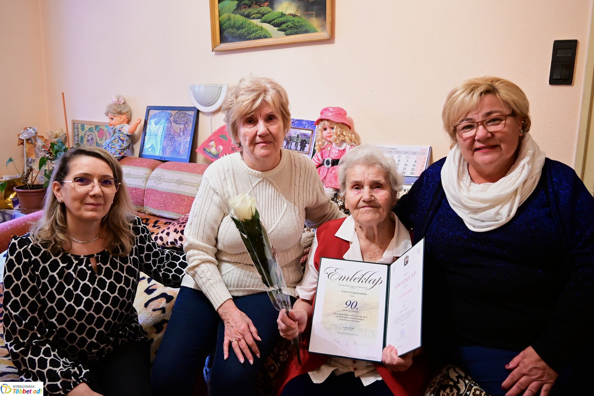 Szépkorú köszöntés - Csűri Zsigmondné 90 éves