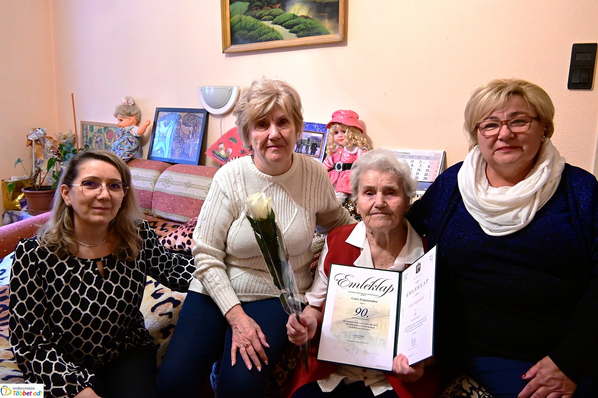 Szépkorú köszöntés - Csűri Zsigmondné 90 éves
