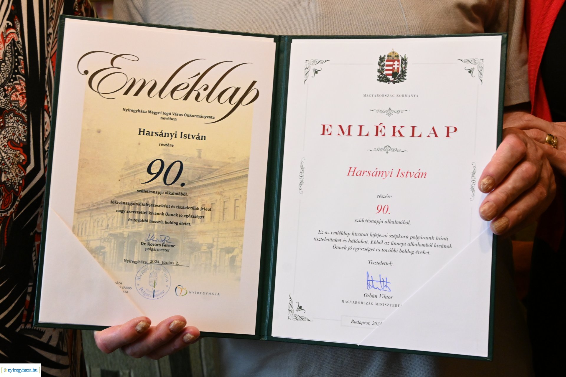 Szépkorú köszöntés  - Harsányi Isván 90 éves