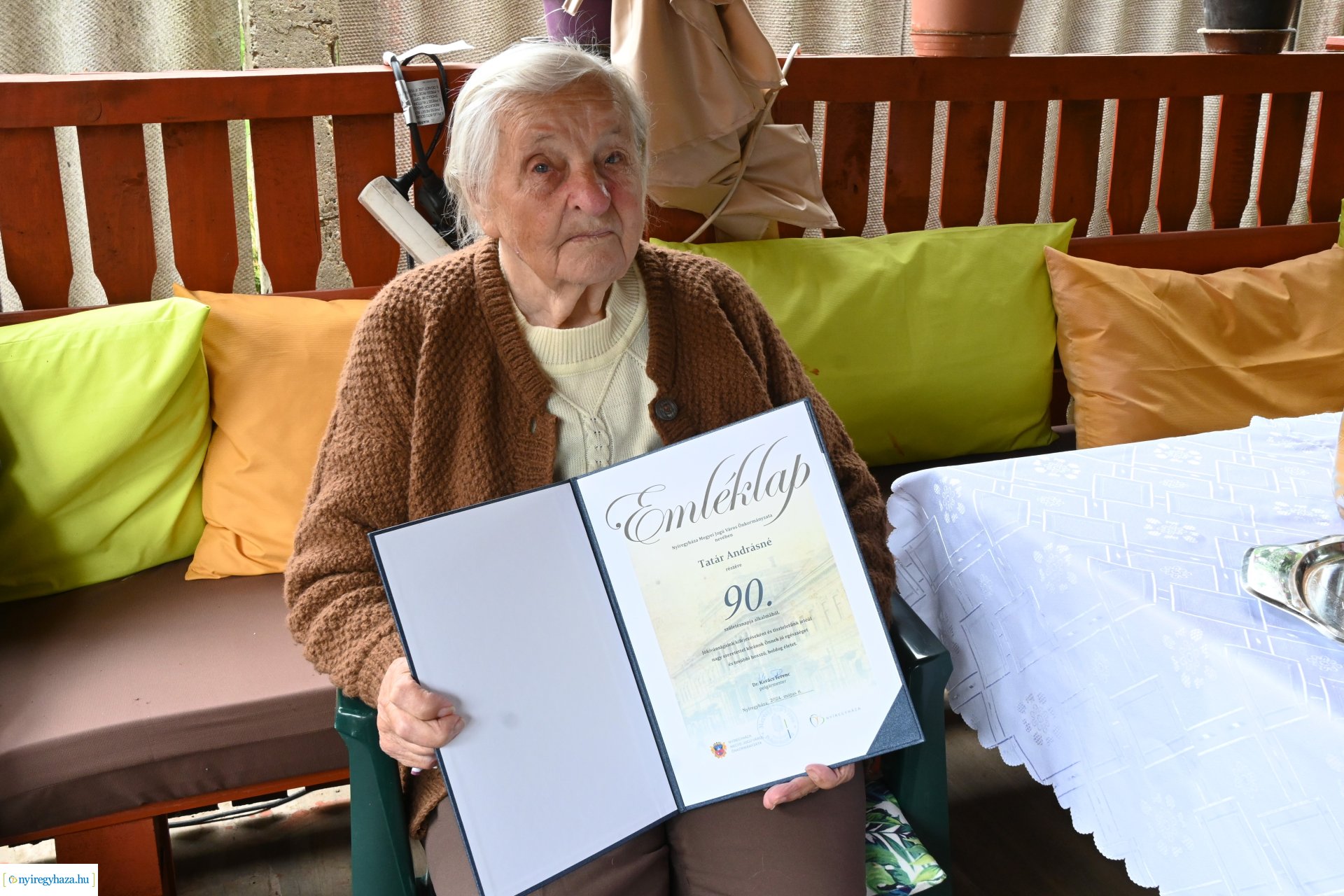 Szépkorú köszöntés Nyírszőlősön - Tatár Andrásné 90 éves