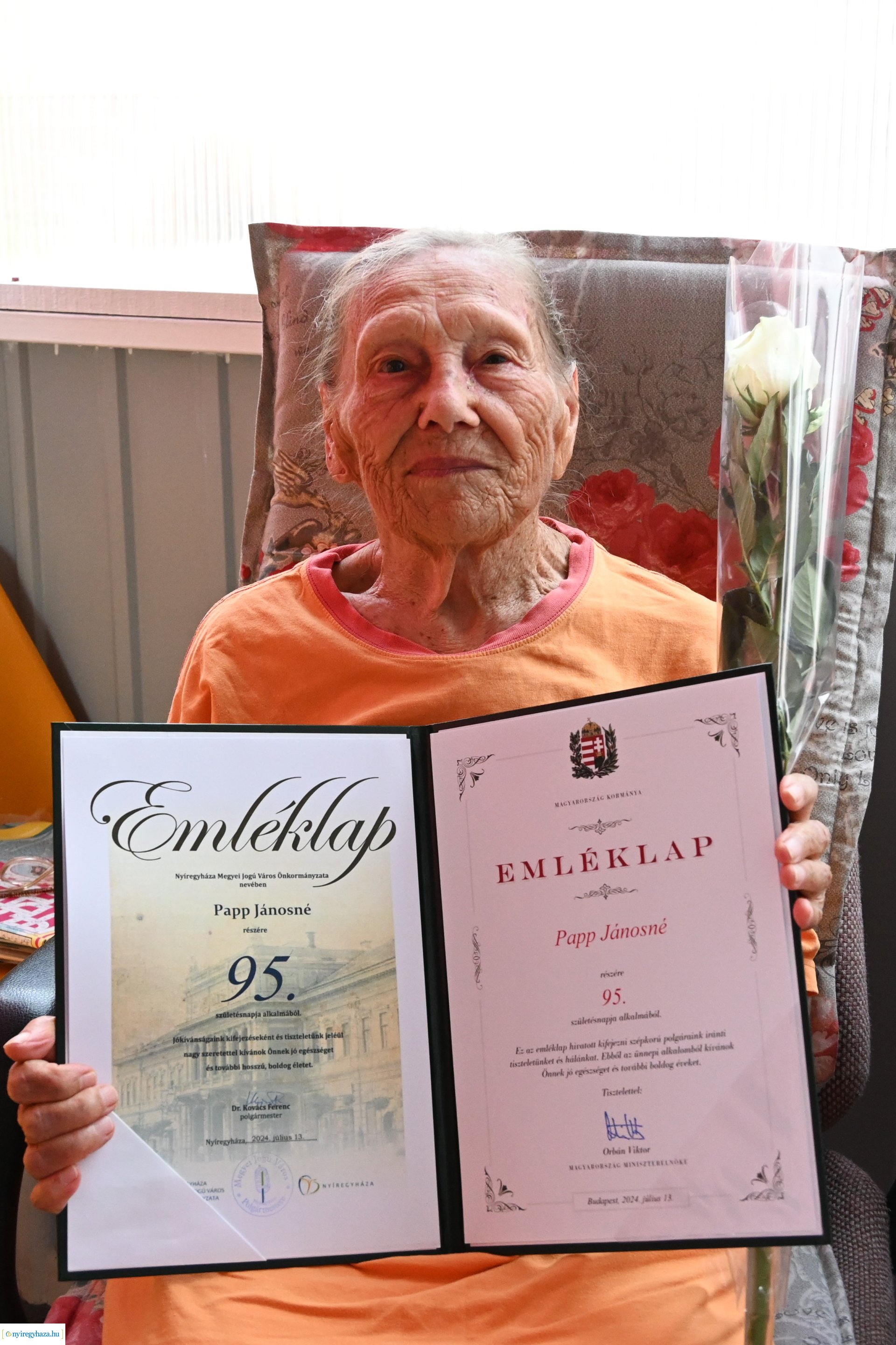 Szépkorú köszöntés - Papp Jánosné 95 éves lett