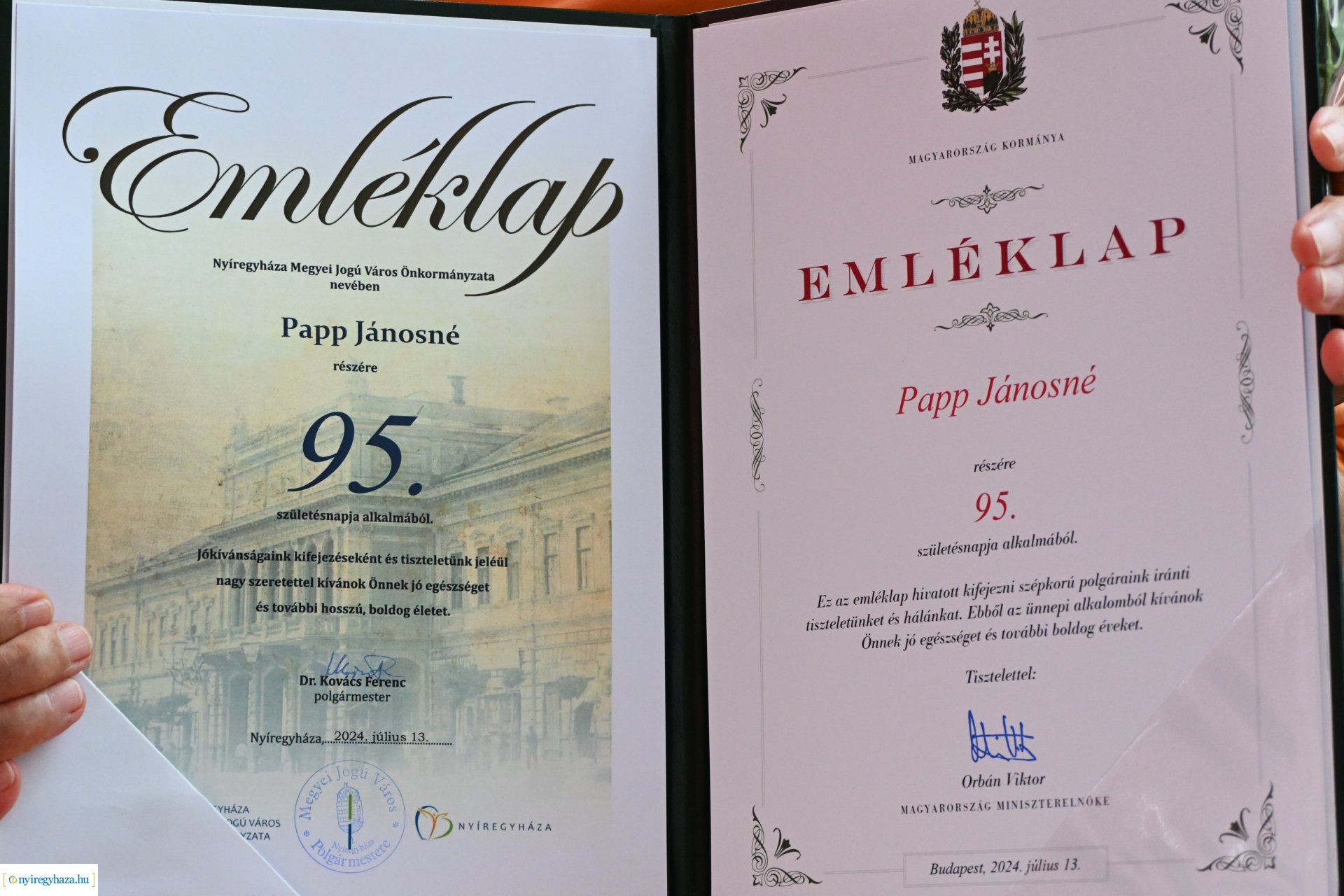 Szépkorú köszöntés - Papp Jánosné 95 éves lett