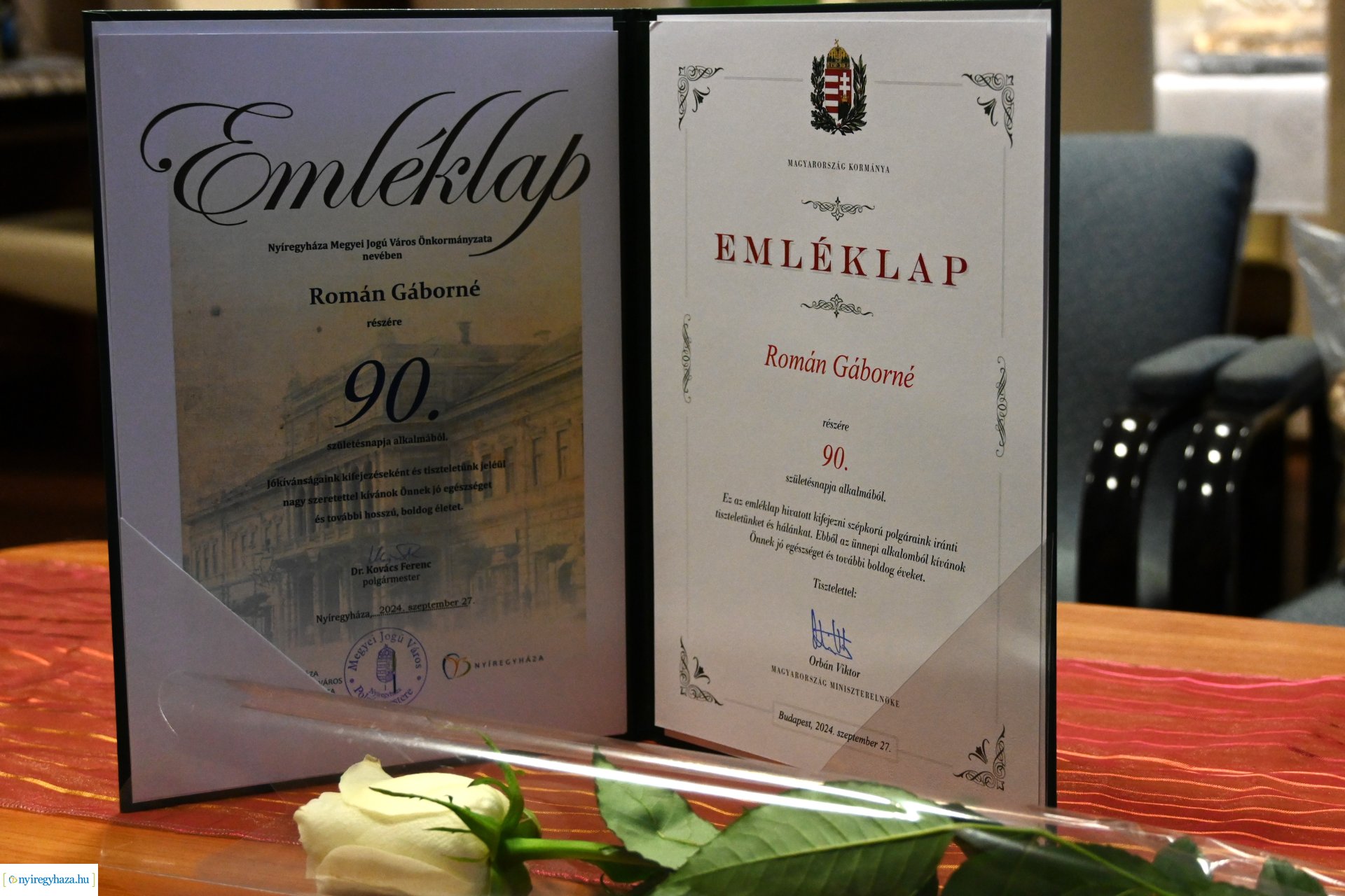 Szépkorú köszöntés - Román Gáborné 90 éves