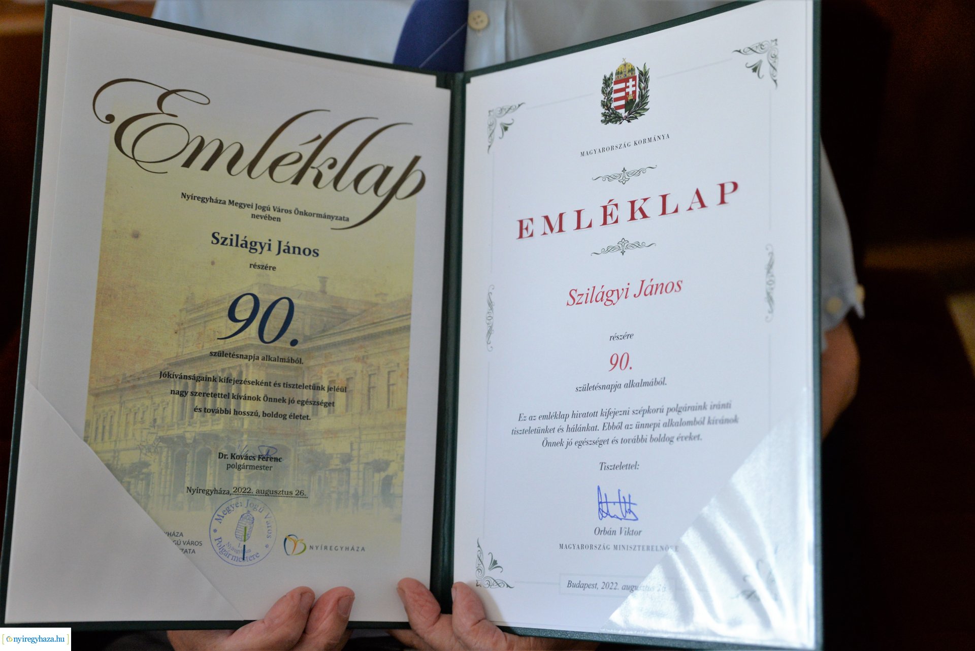 Szépkorú  köszöntés -  Szilágyi János 90 éves