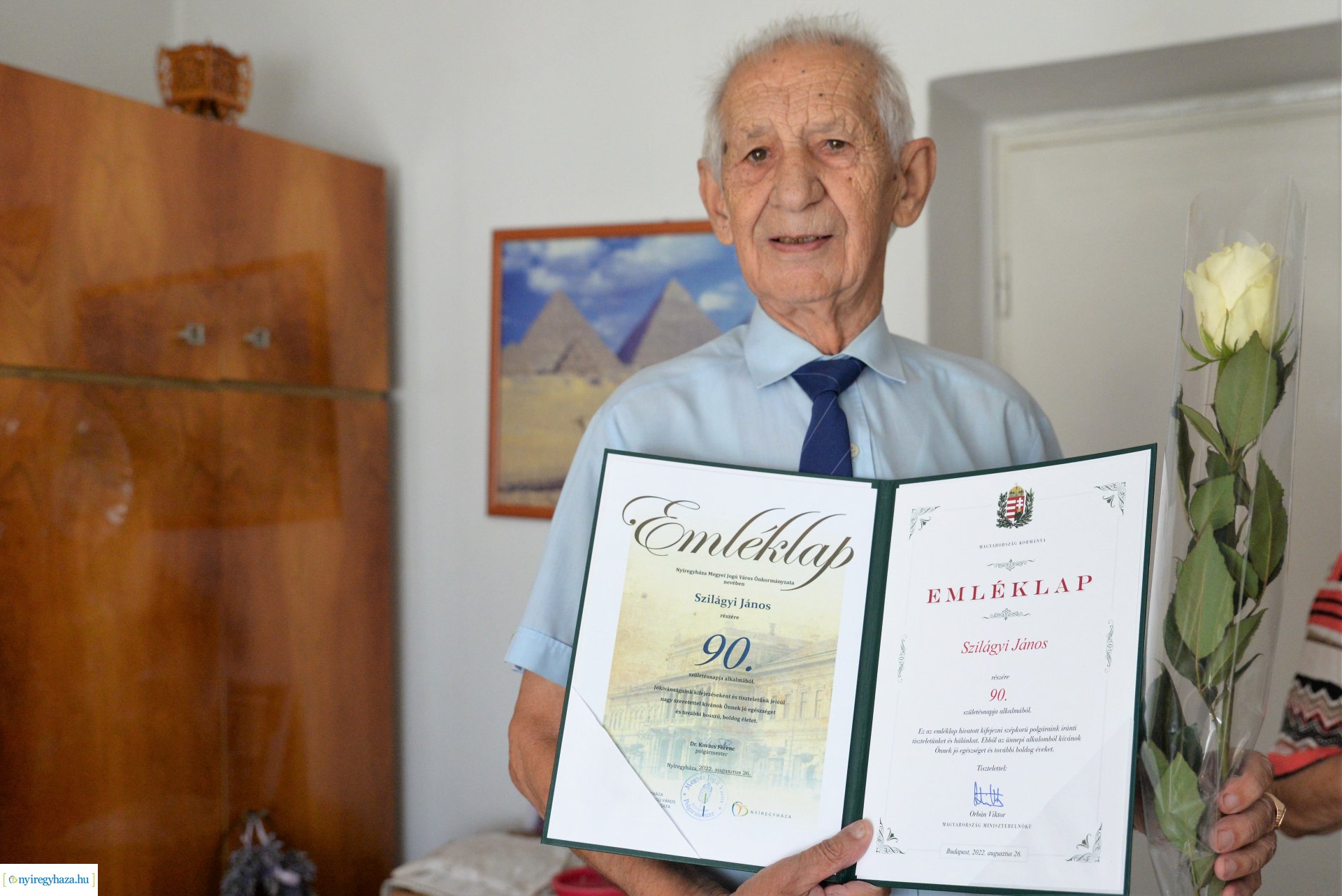 Szépkorú  köszöntés -  Szilágyi János 90 éves