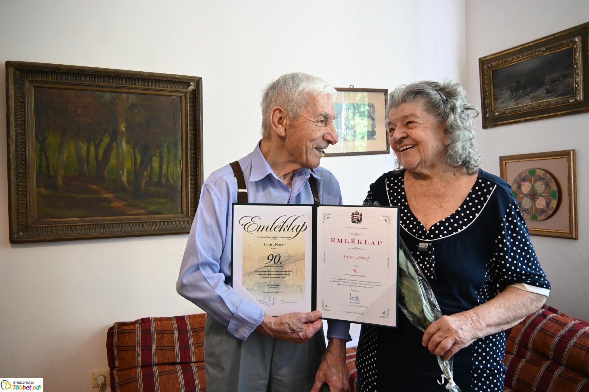 Szépkorú köszöntés - Újváry József 90 éves