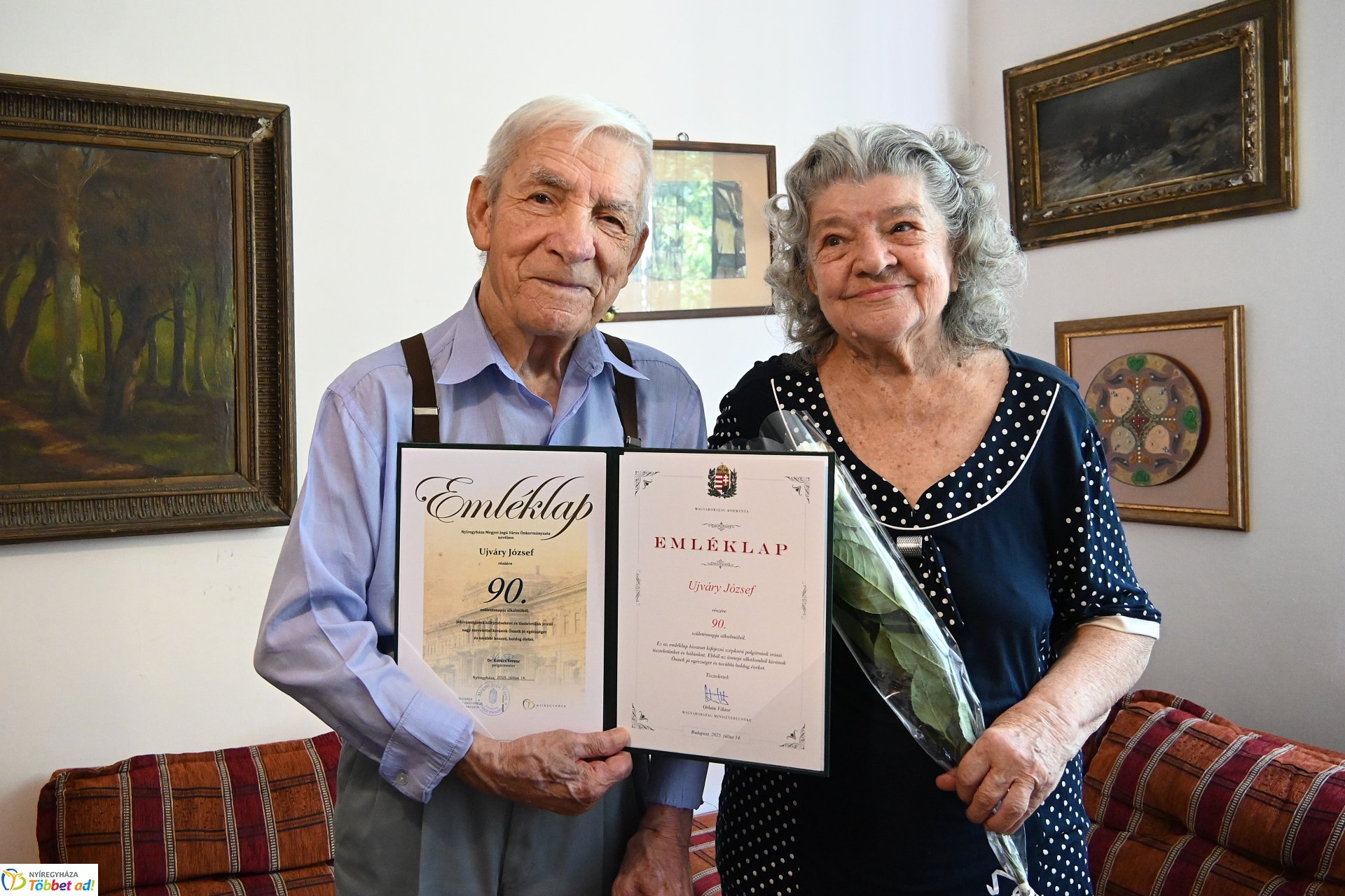 Szépkorú köszöntés - Újváry József 90 éves