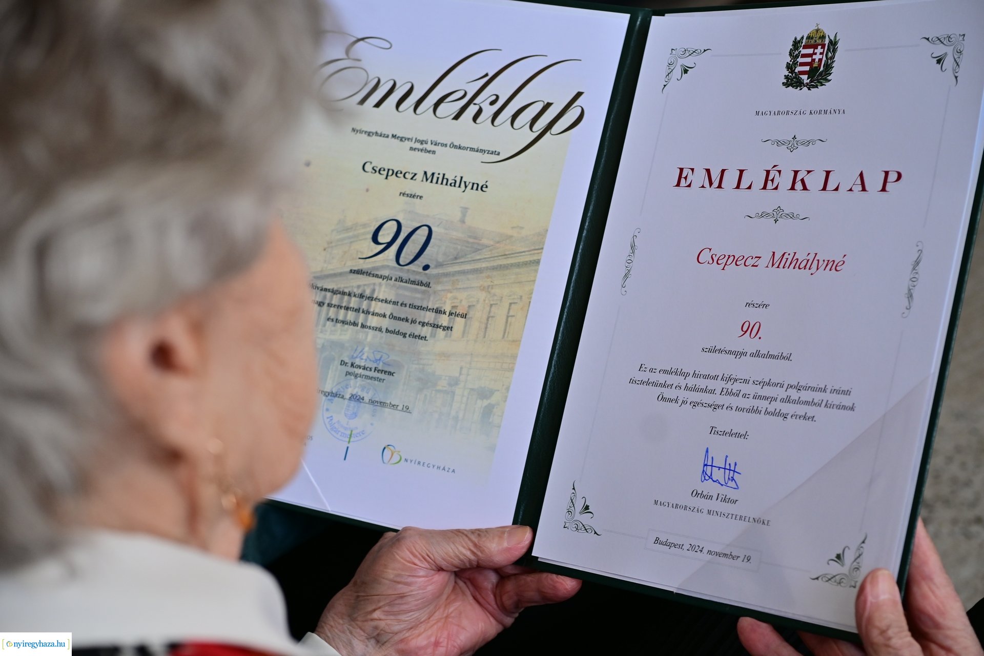 Szépkorú köszöntése Csepecz Mihályné