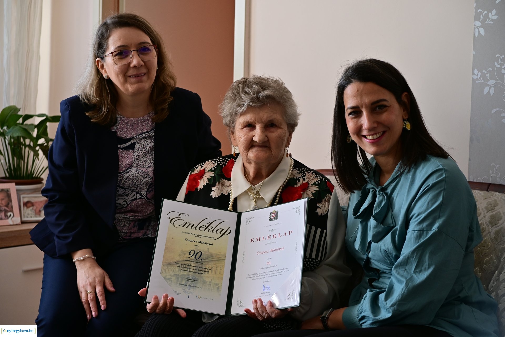 Szépkorú köszöntése Csepecz Mihályné