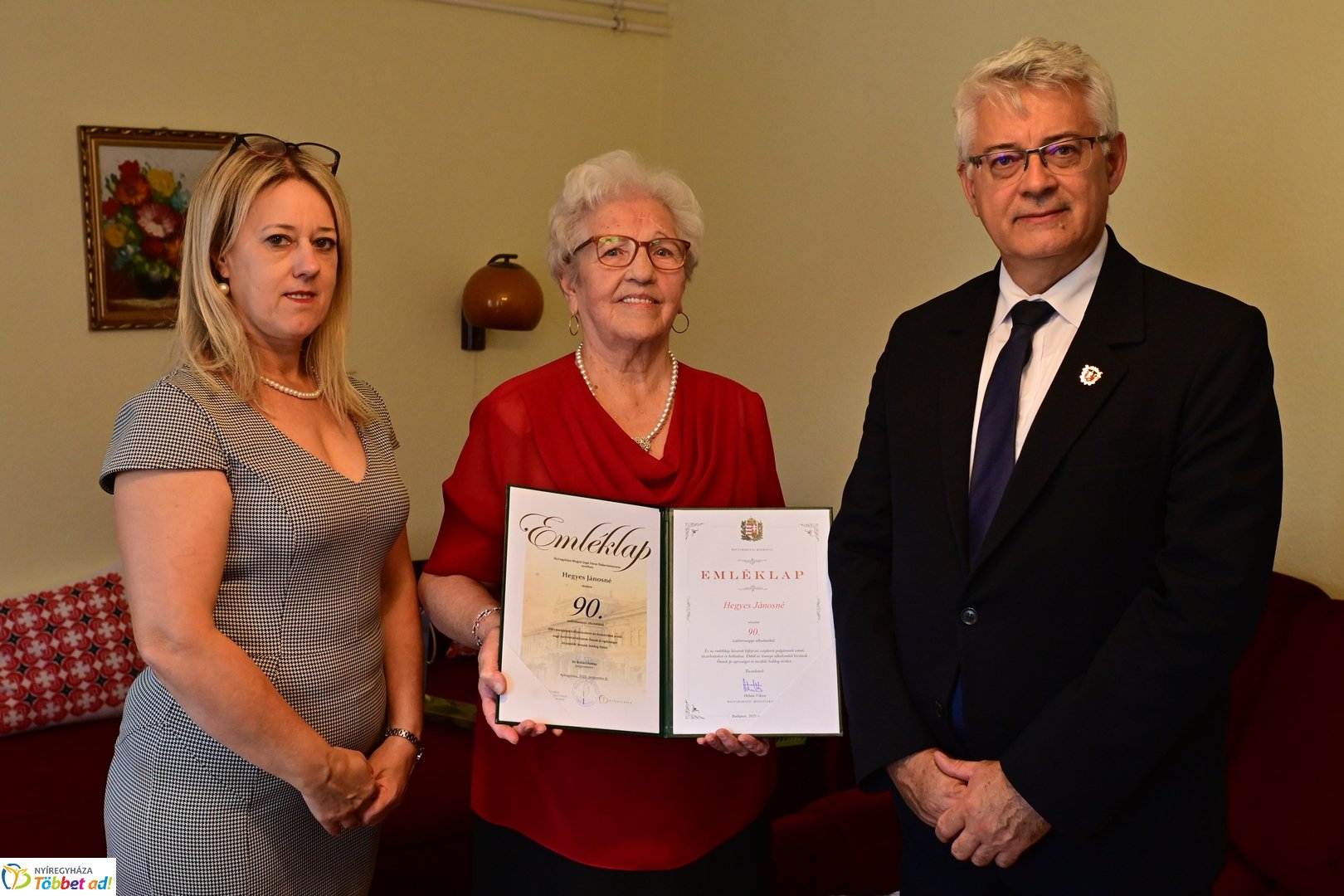 Szépkorú köszöntése - Hegyes Jánosné