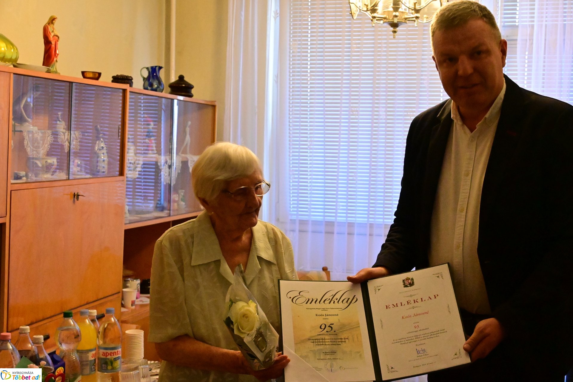 Szépkorú köszöntése - Koós Jánosné