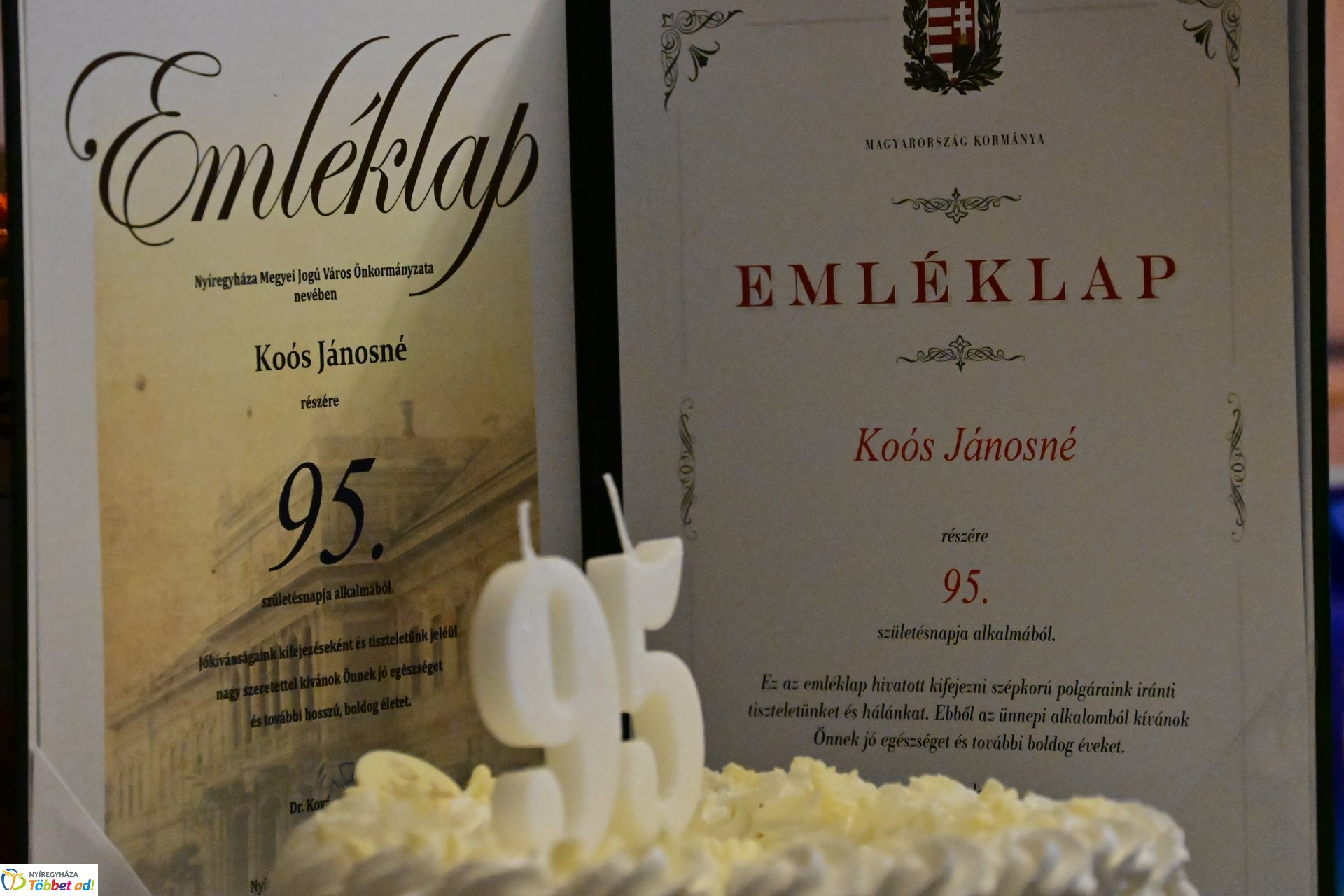 Szépkorú köszöntése - Koós Jánosné