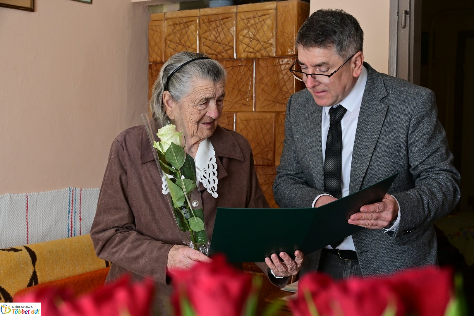 Szépkorú köszöntése - Majoros Mihályné