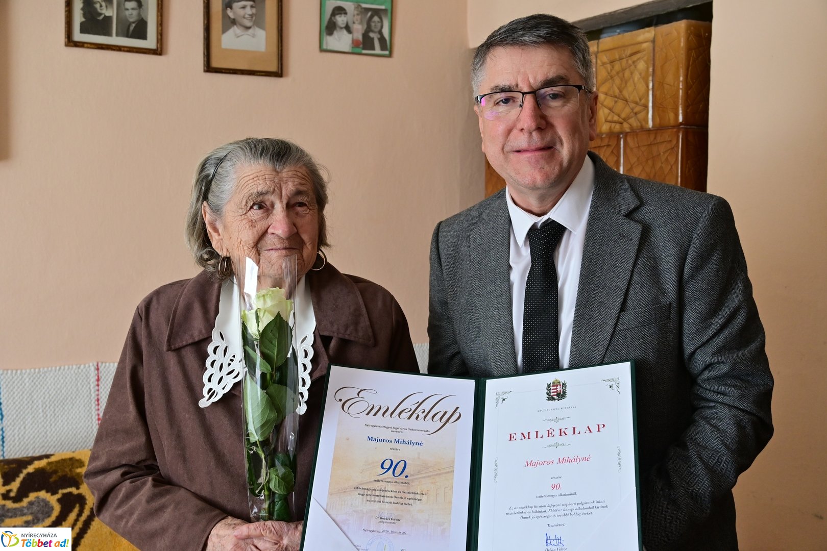 Szépkorú köszöntése - Majoros Mihályné