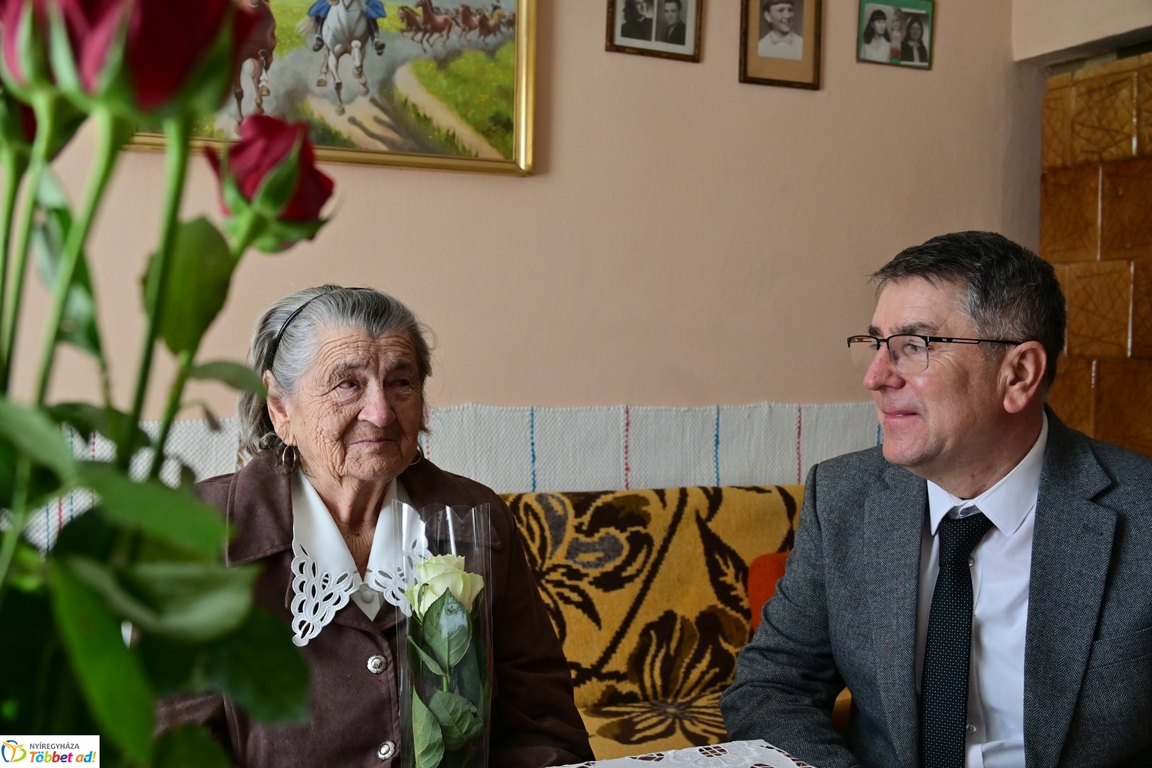 Szépkorú köszöntése - Majoros Mihályné