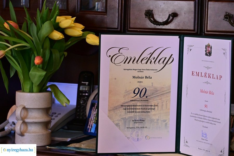 Szépkorú köszöntése Molnár Béla