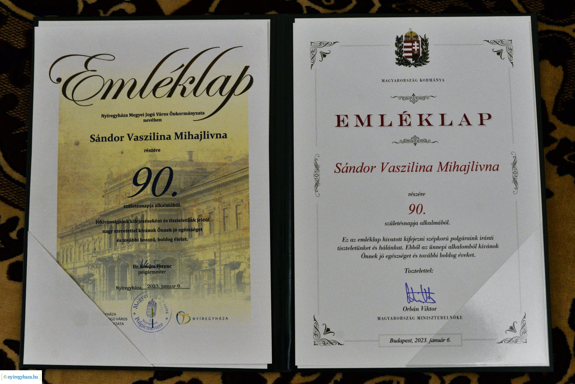 Szépkorú köszöntése - Sándor Vaszilina Mihajlivna