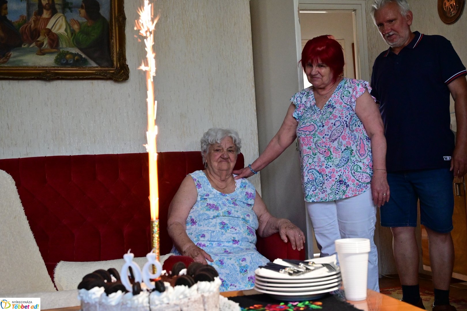 Szépkorú köszöntése - Simai Sándorné