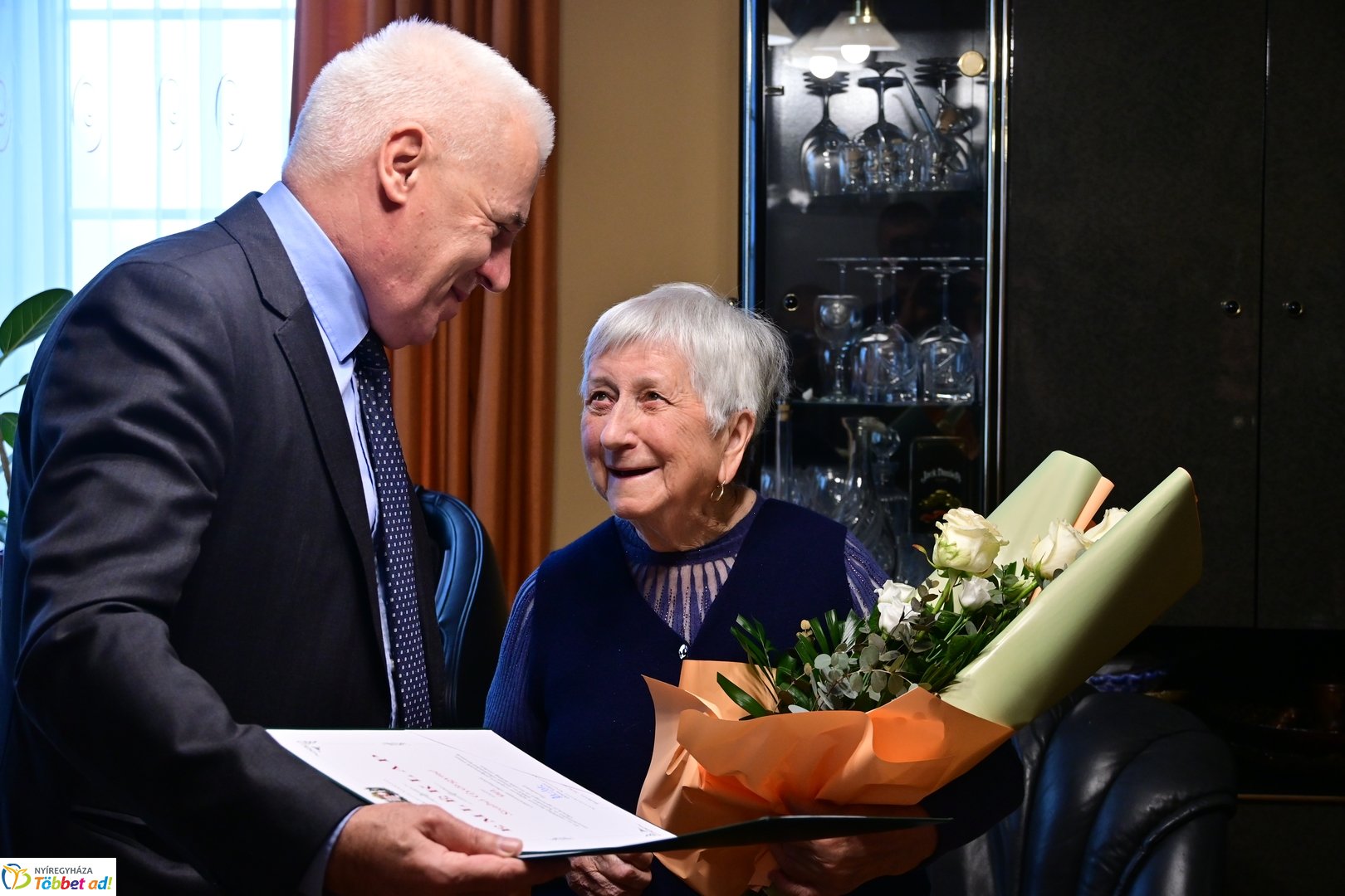 Szépkorú köszöntése - Szabó Györgyné