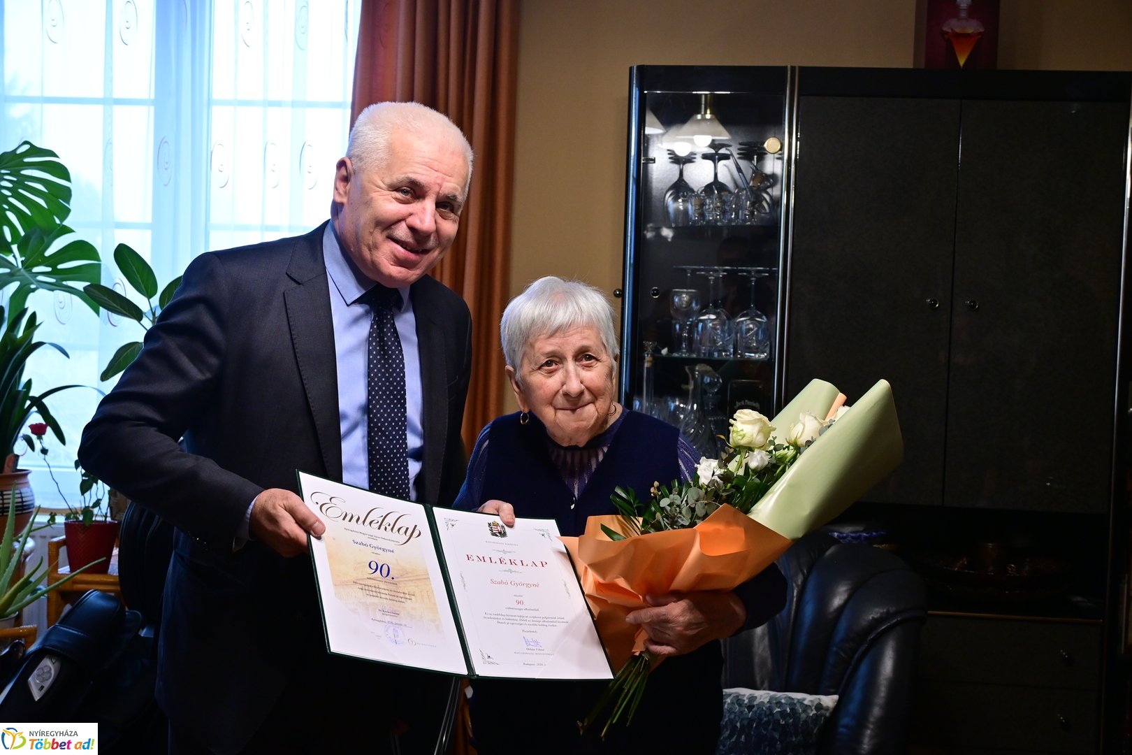 Szépkorú köszöntése - Szabó Györgyné