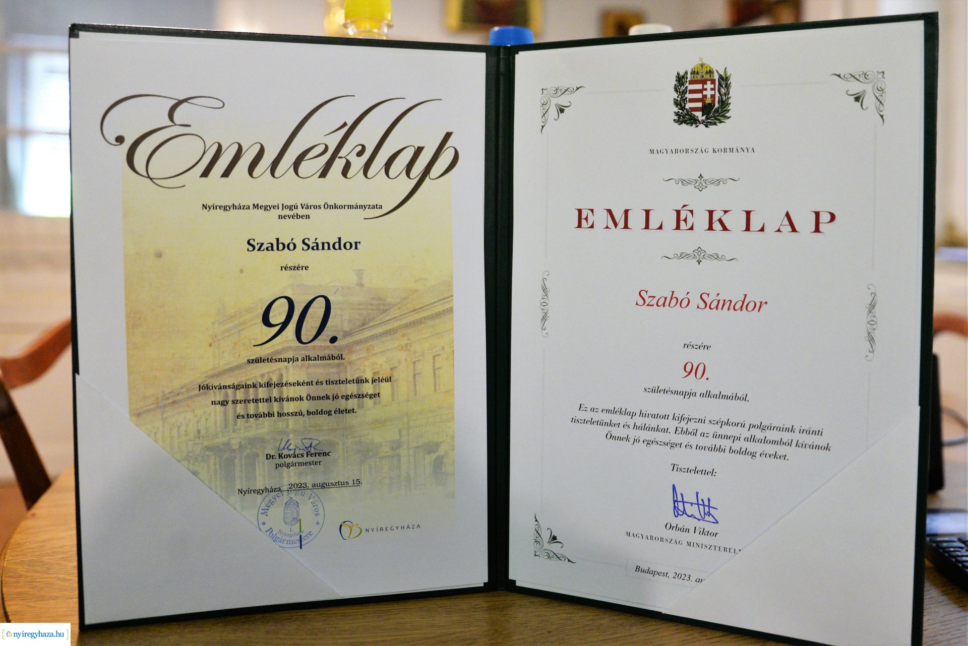 Szépkorú köszöntése - Szabó Sándor 90. születésnapja 