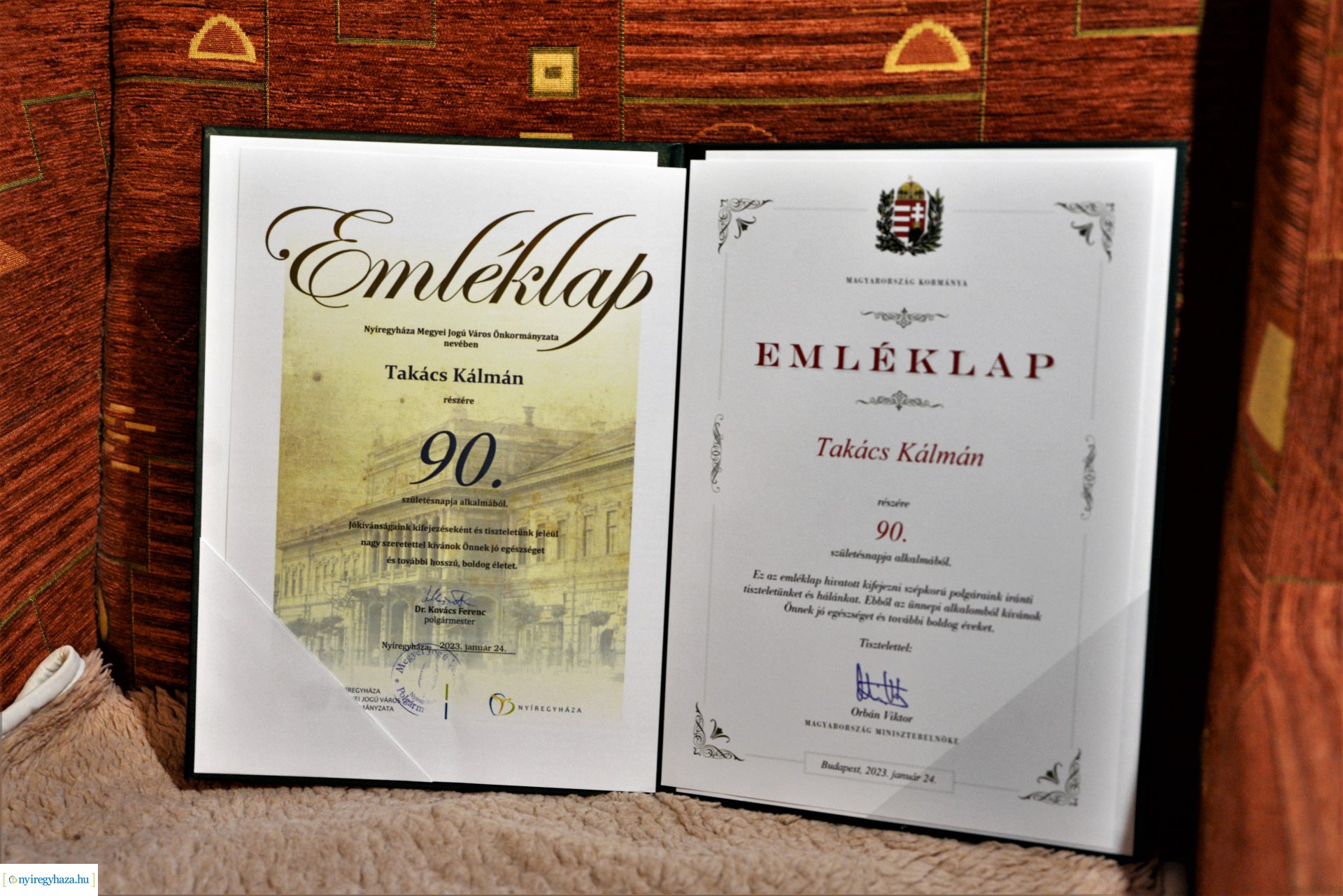 Szépkorú köszöntése - Takács Kálmán