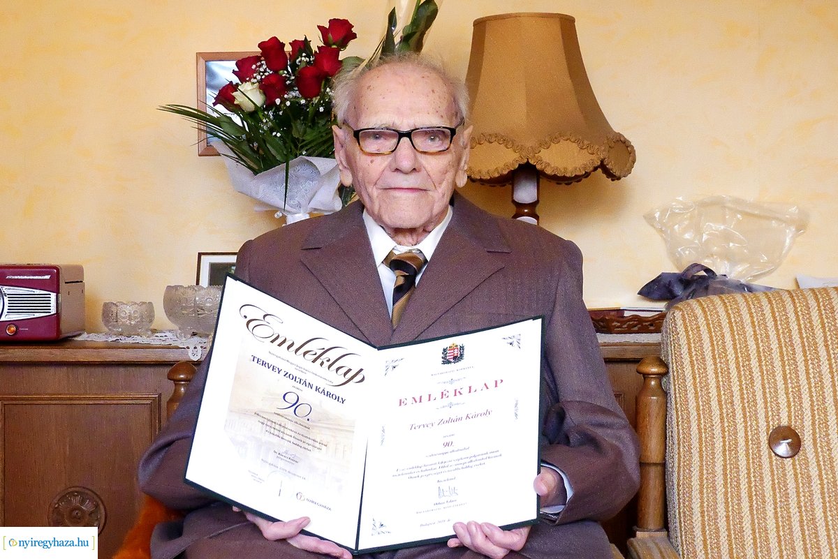 Szépkorú köszöntése Tervey Zoltán Károly