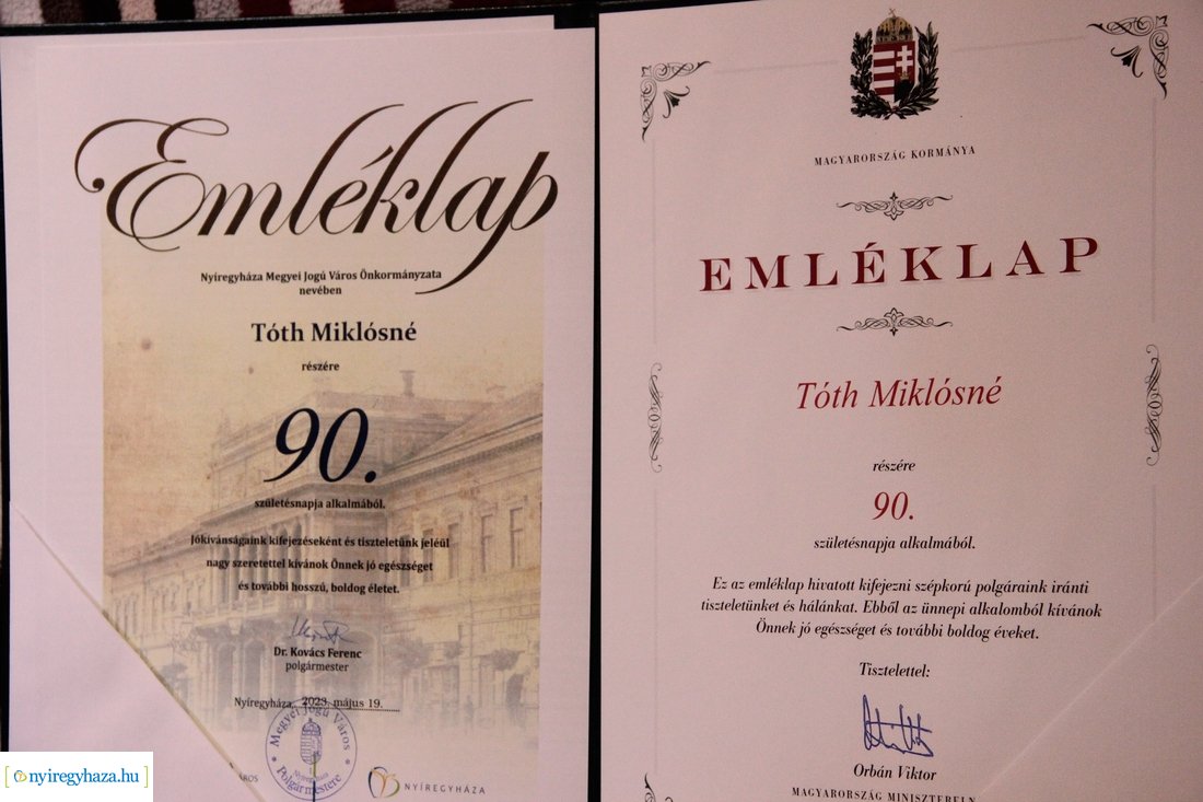 Szépkorú köszöntése - Tóth Miklósné 20230522