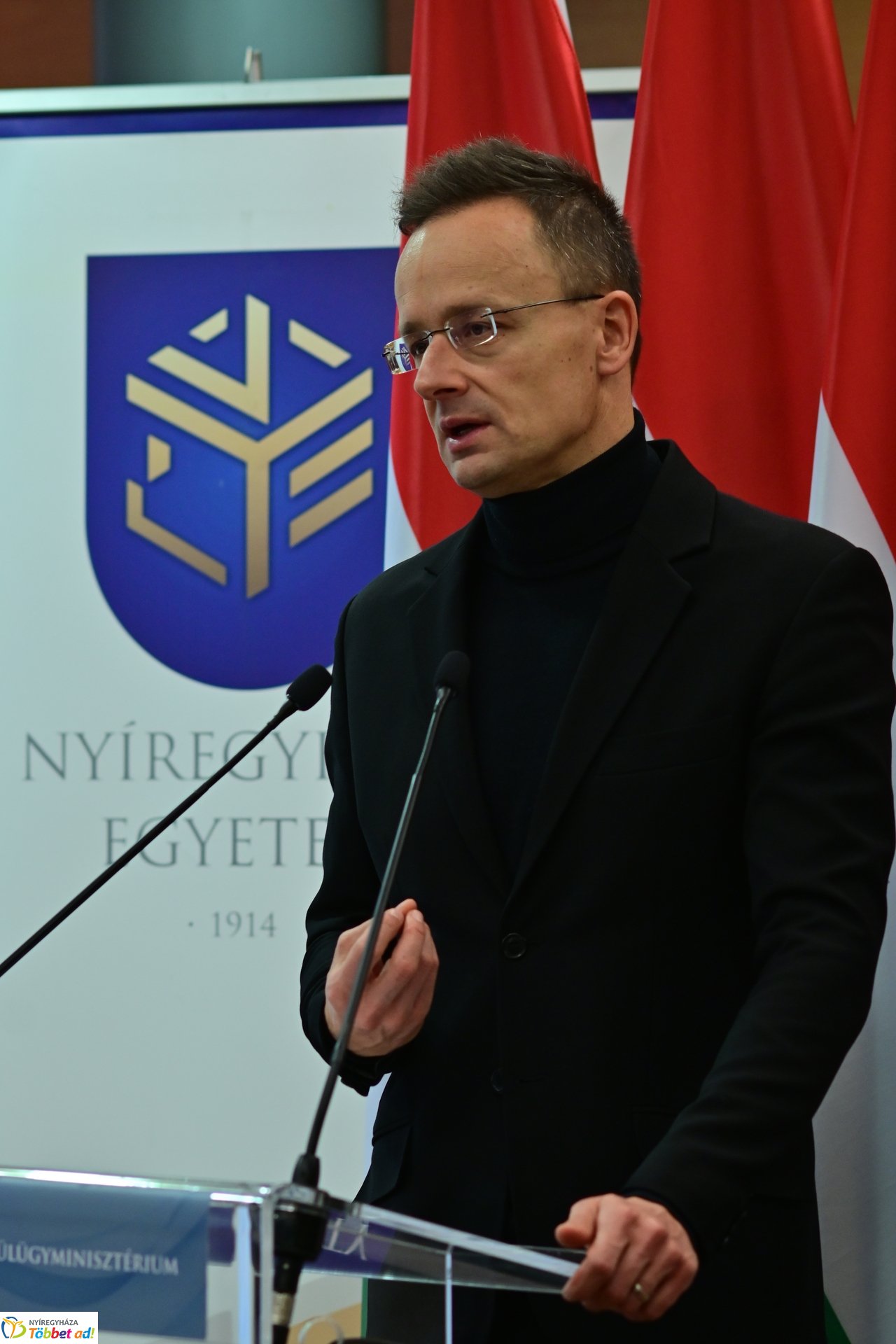 Szijjártó Péter előadása a Nyíregyházi Egyetemen 2024